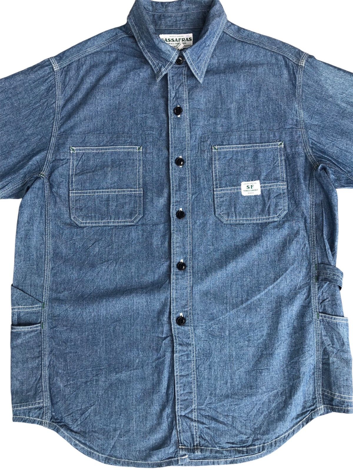 Sassafras Japanese Sassafras Diggin Shirt Denim Size US M / EU 48-50 / 2 - 7 Thumbnail