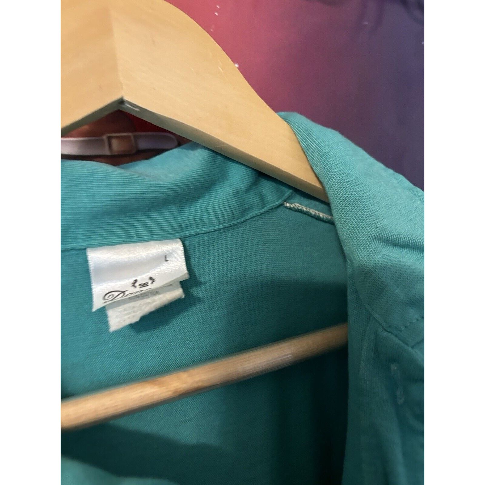 Other vintage 60s aqua blue thin distressed polo donegal large Size US L / EU 52-54 / 3 - 6 Thumbnail