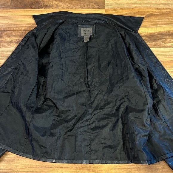 Other John Paul Richard Uniform Womens Short Black Leather Jacket Size L / US 10 / IT 46 - 5 Thumbnail