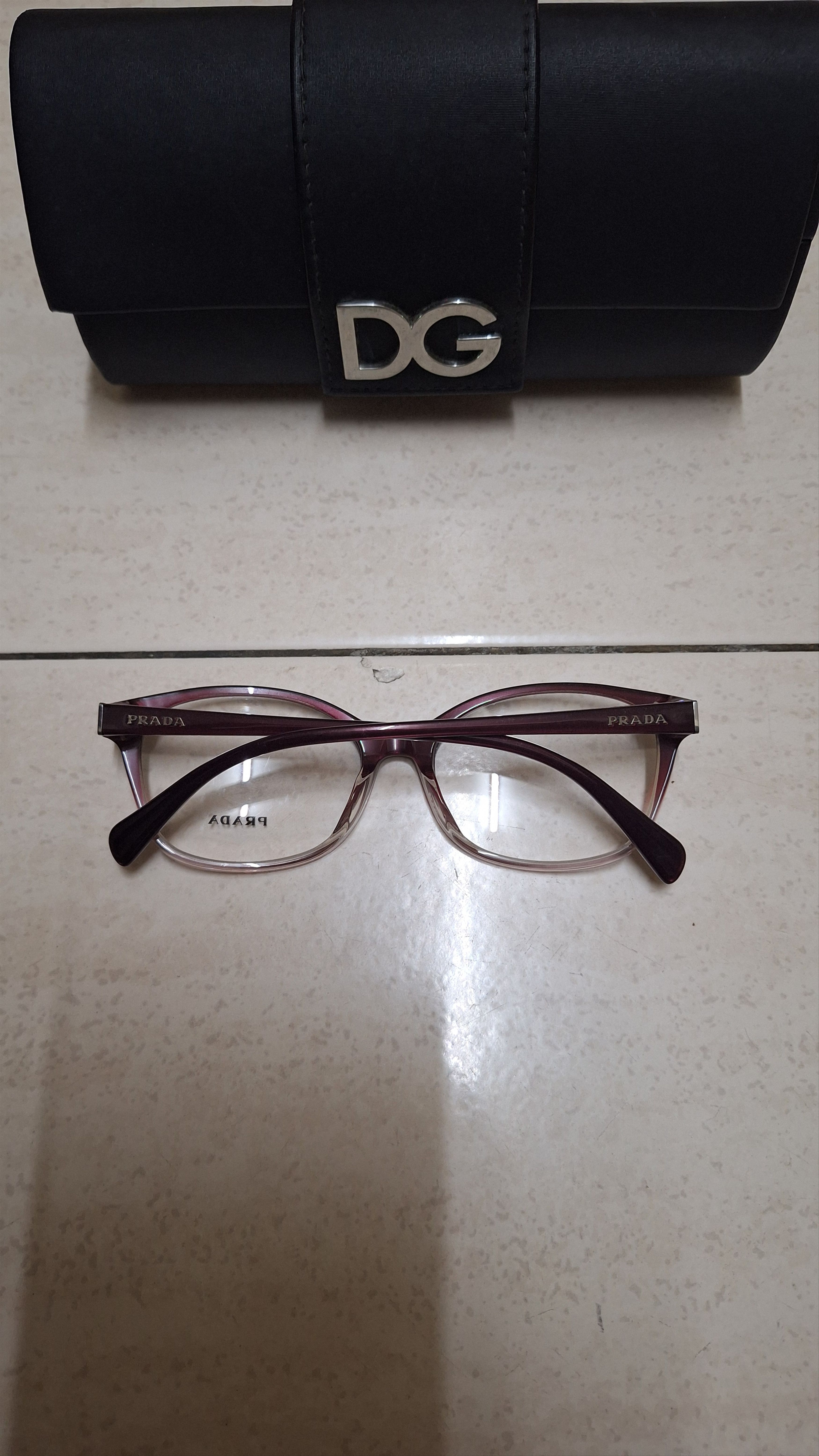 Prada Prada VPR13O ZXM-1O1 Female Cat Eye Glasses Frames Wine 52mm Size ONE SIZE - 3 Thumbnail