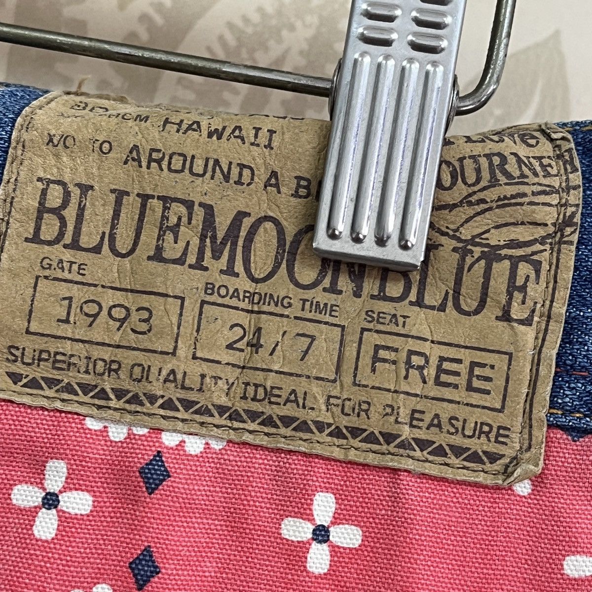 If Six Was Nine × Japan Blue × Japanese Brand Vintage 90s Blue Moon Blue Kapital Patches Jeans Size US 29 - 16 Thumbnail