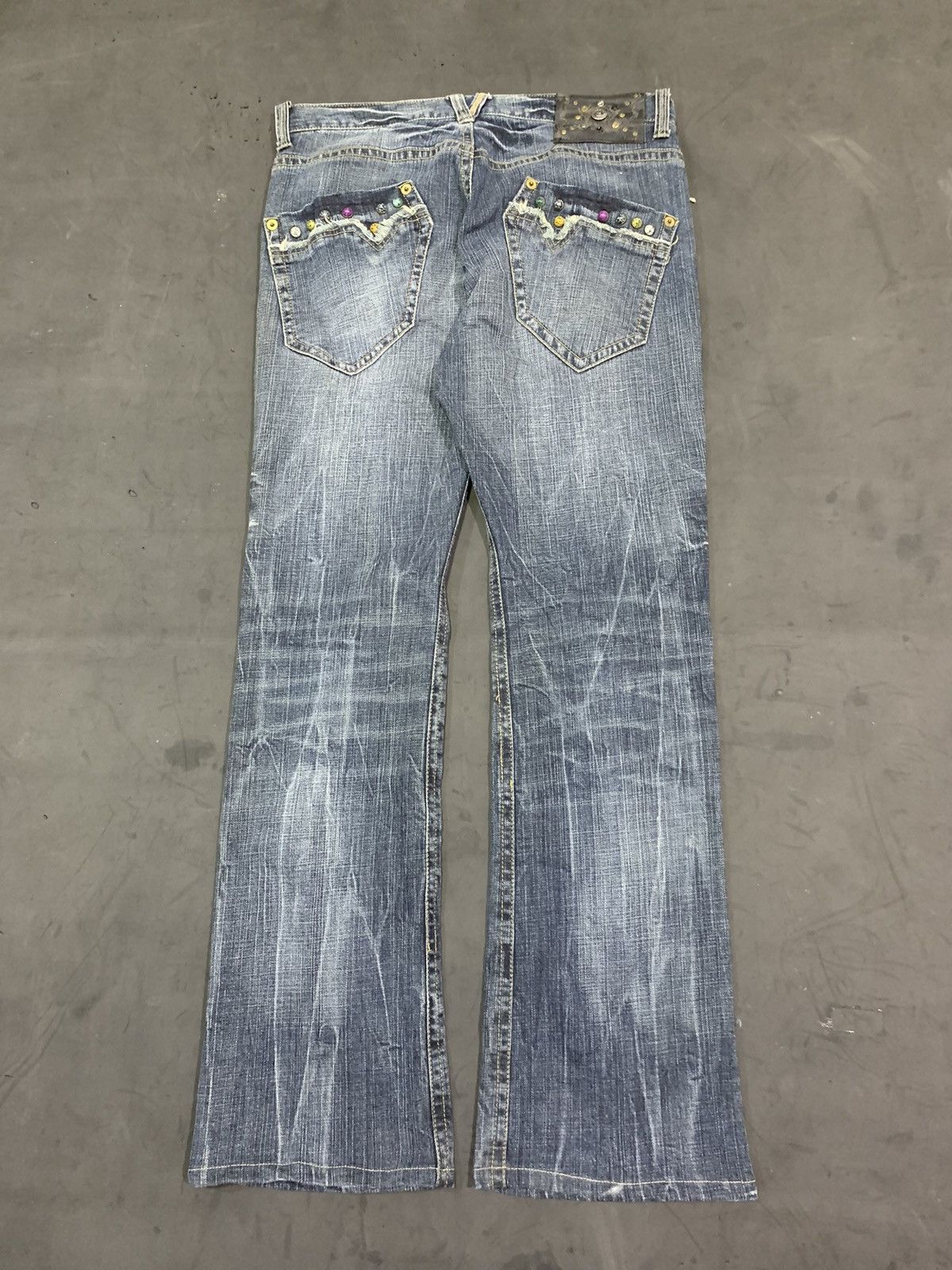 If Six Was Nine 🖤BLACKDAY🖤stone flared jeans ifsixwasnine lgb styled Size US 32 / EU 48 - 2 Thumbnail