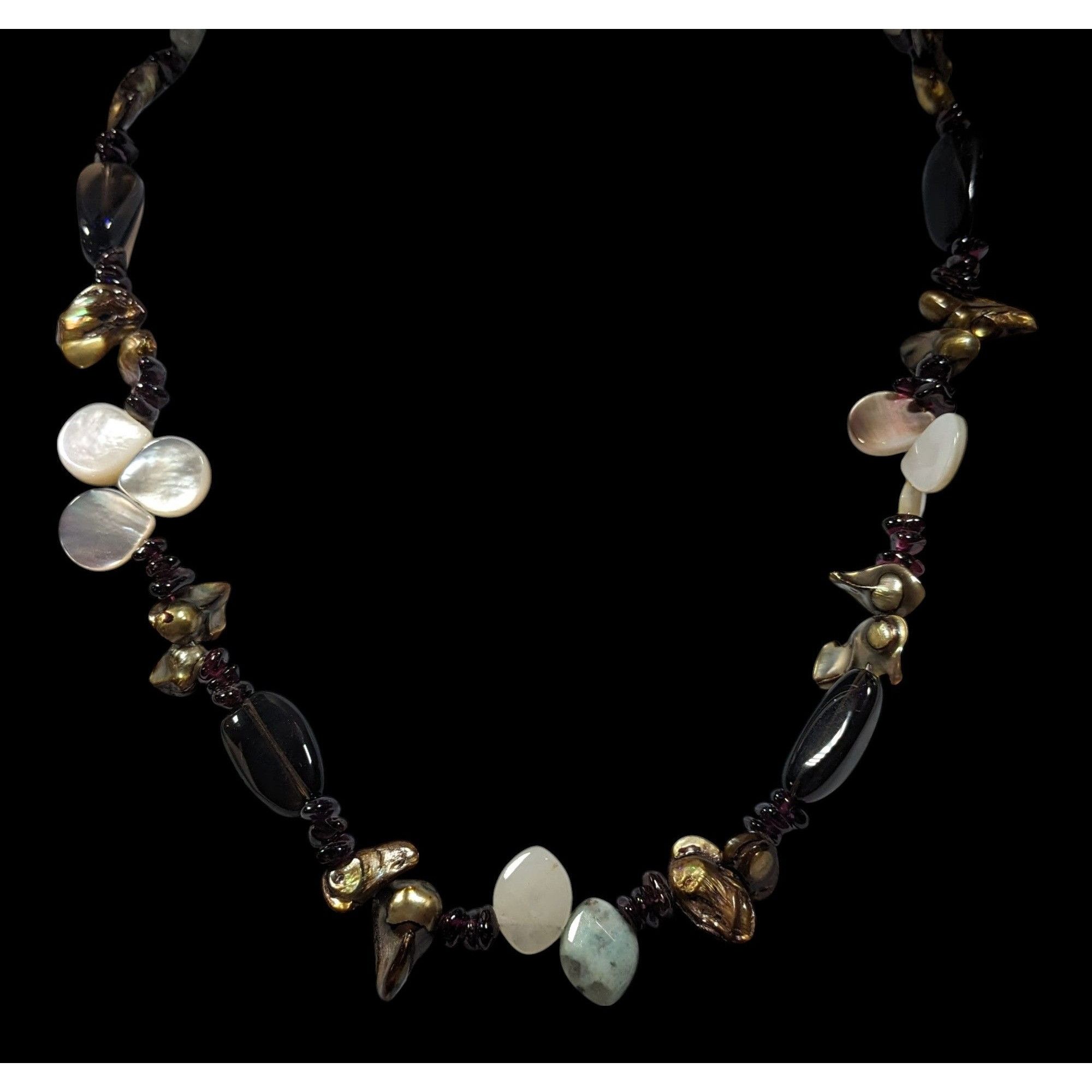 Handmade Mermaidcore Nature Inspired Shell Blister Pearl And Gemstone Size ONE SIZE - 2 Thumbnail