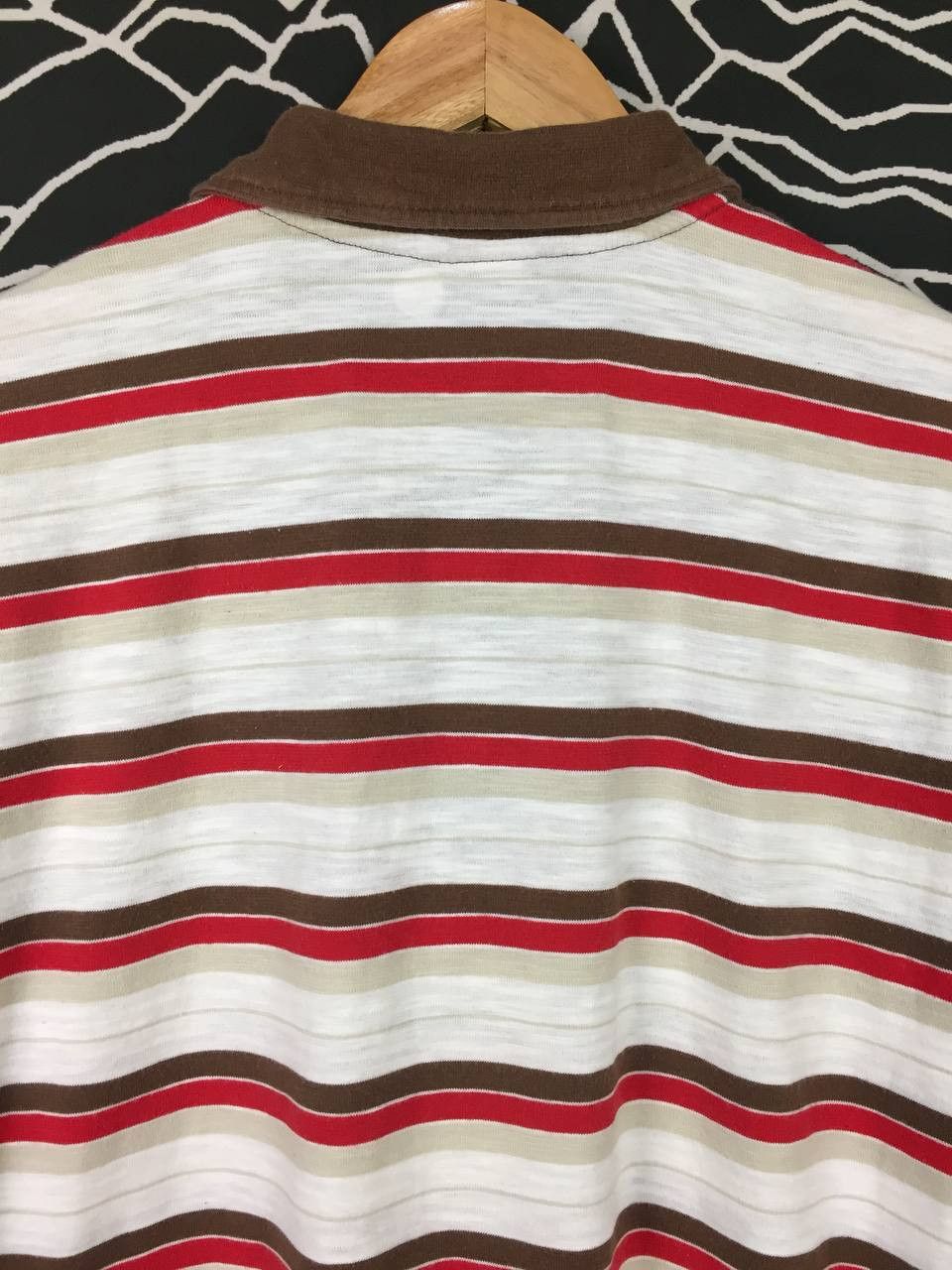 Hang Ten × Vintage Vtg Hang Ten Embroidered Logo Striped Polo Tee Size US XL / EU 56 / 4 - 9 Thumbnail