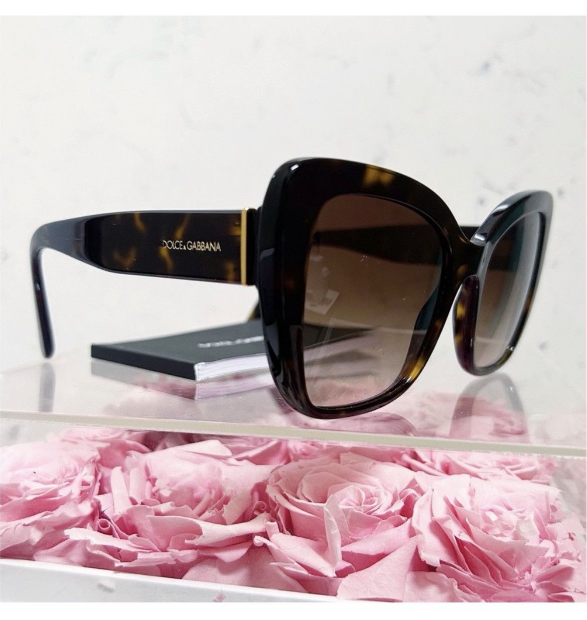 Dolce & Gabbana Authentic Dolce & Gabbana Havana DG4348 Butterfly Sunglasses Size ONE SIZE - 8 Thumbnail