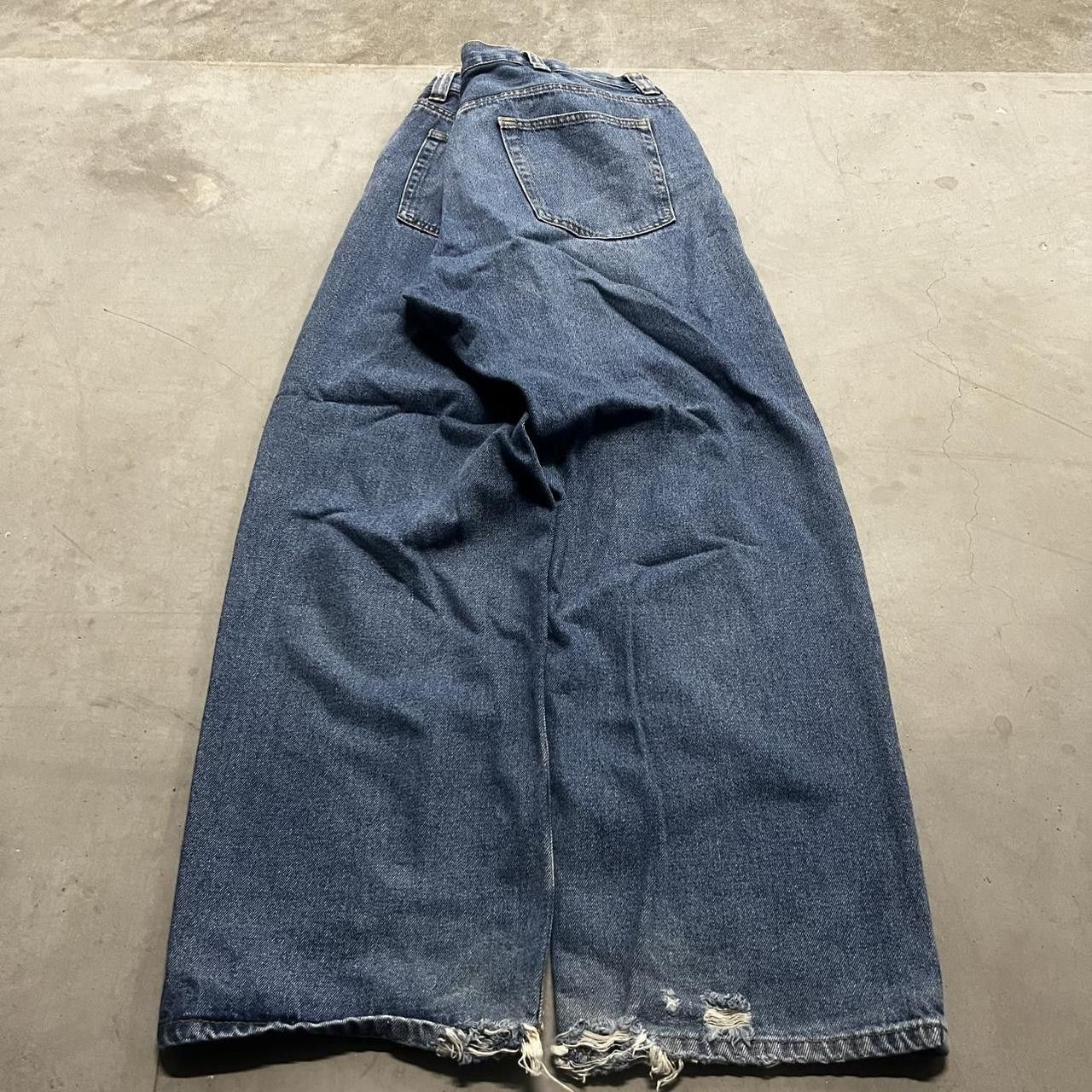 Japanese Brand × Vintage Vintage Y2K Super Baggy Wideleg Medium Wash Denim Jeans! Size US 38 / EU 54 - 6 Thumbnail