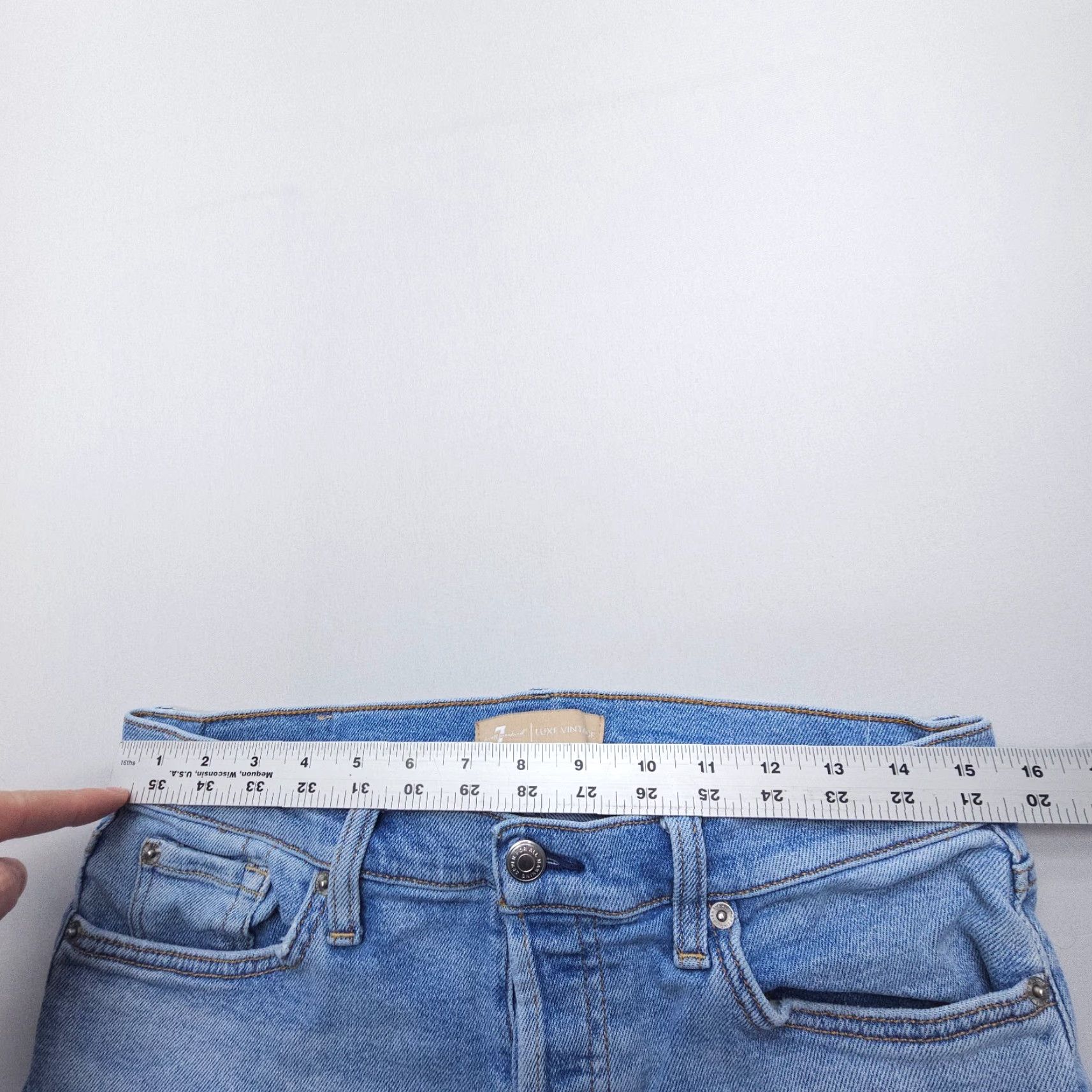 7 For All Mankind 7 for All Mankind Josefina Jeans Womens 29 Blue Button Fly Luxe Vintage Ankle Jeans Size 29" - 7 Thumbnail