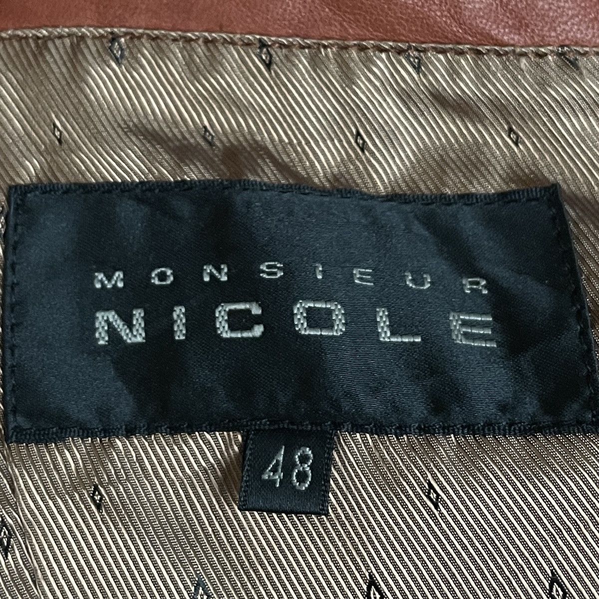 14th Addiction × Le Grande Bleu (L.G.B.) × Nicole Club Vintage Brand Monsieur Nicole Leather Jacket 1990s Size US M / EU 48-50 / 2 - 8 Thumbnail
