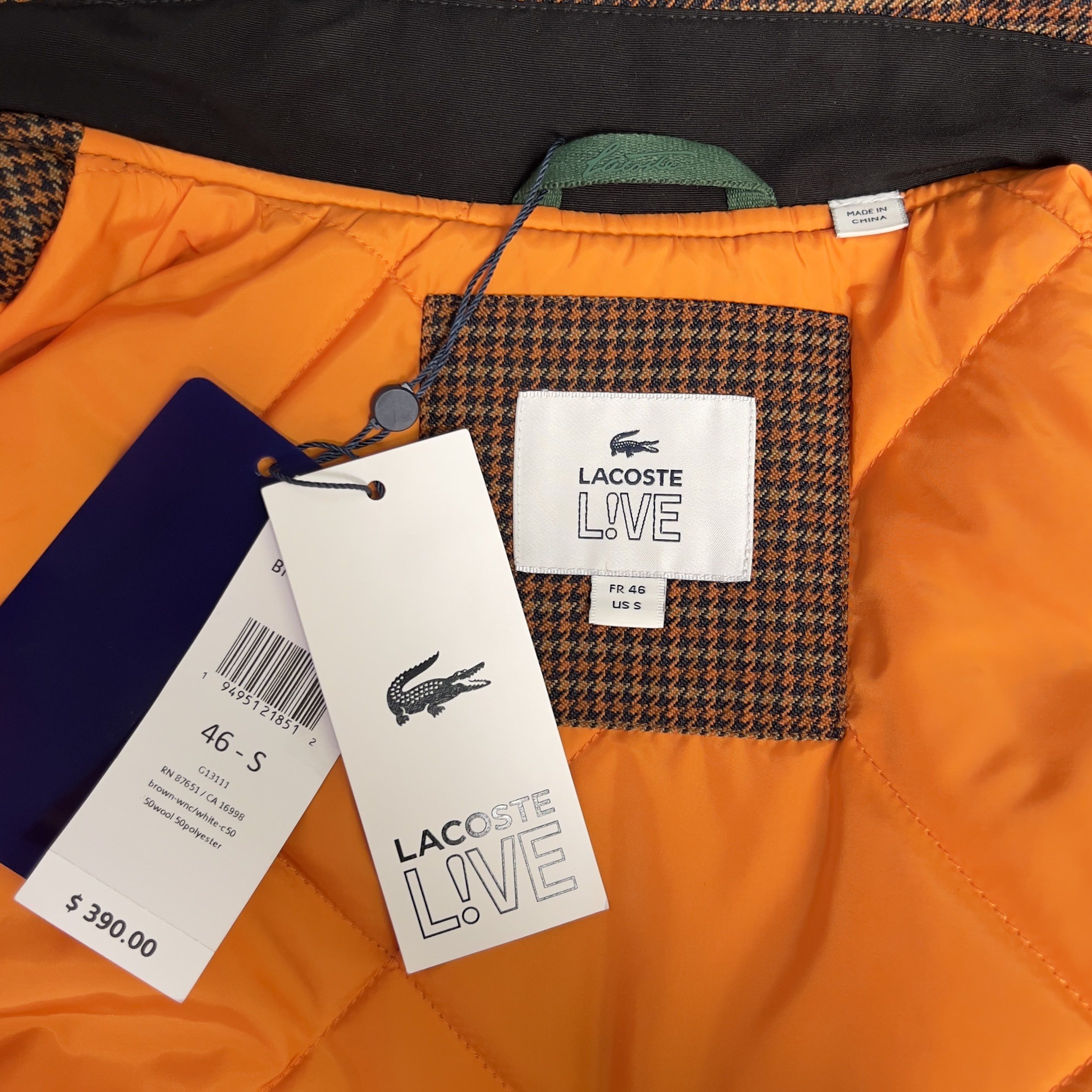 Lacoste RRP$390 NWT Houndstooth Wool Button Up Jacket sz S (46) Size US S / EU 44-46 / 1 - 10 Thumbnail
