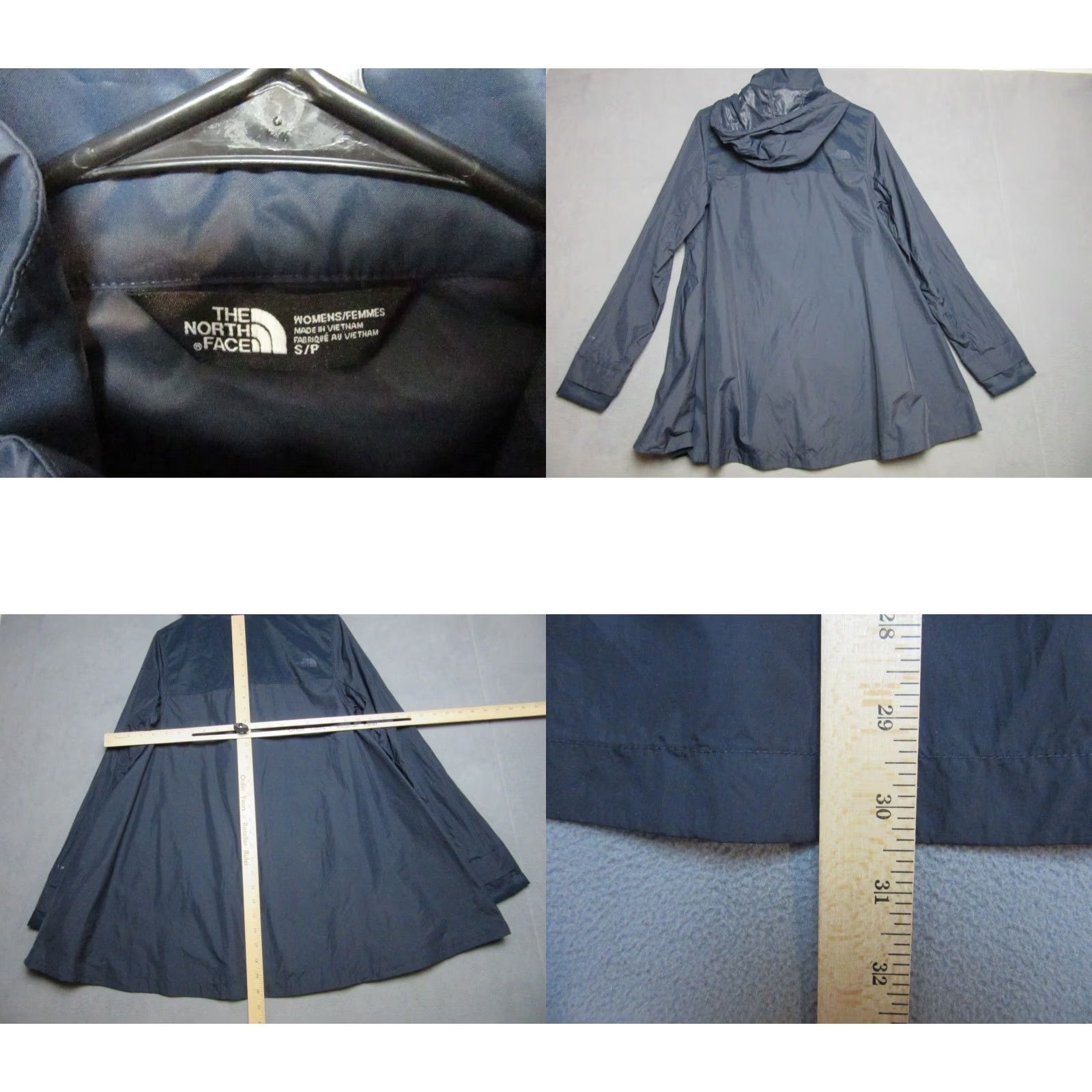 The North Face The North Face Windbreaker Jacket Womens Small Navy Blue Windwall Flychute Hooded Long Coat Full Zip Regular Size S / US 4 / IT 40 - 8 Thumbnail