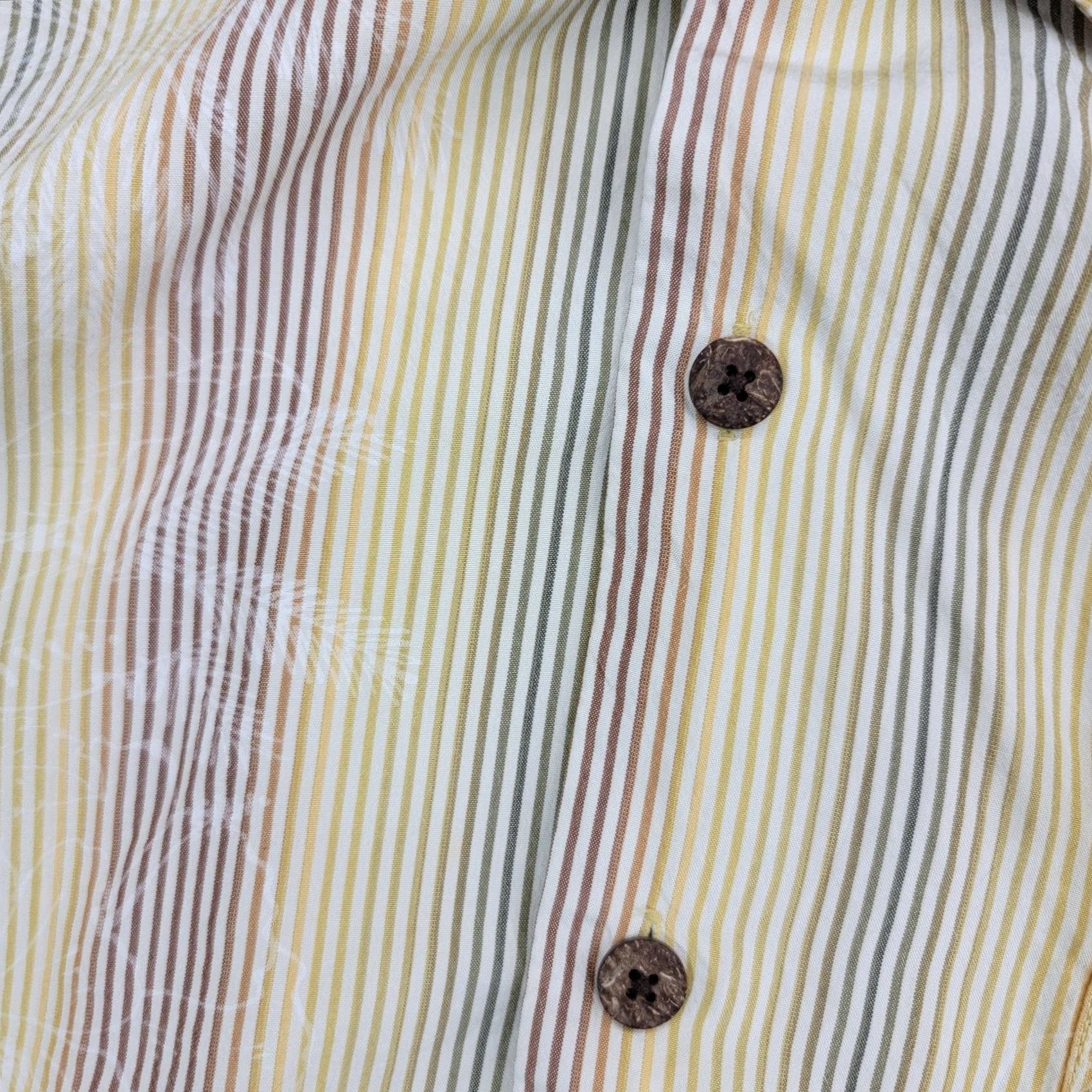 Tommy Bahama Tommy Bahama Shirt Mens Large 100% Silk Striped Floral Button-Down Short Sleeve Tropical Beach Bohemian Florida Mens Size US L / EU 52-54 / 3 - 5 Thumbnail