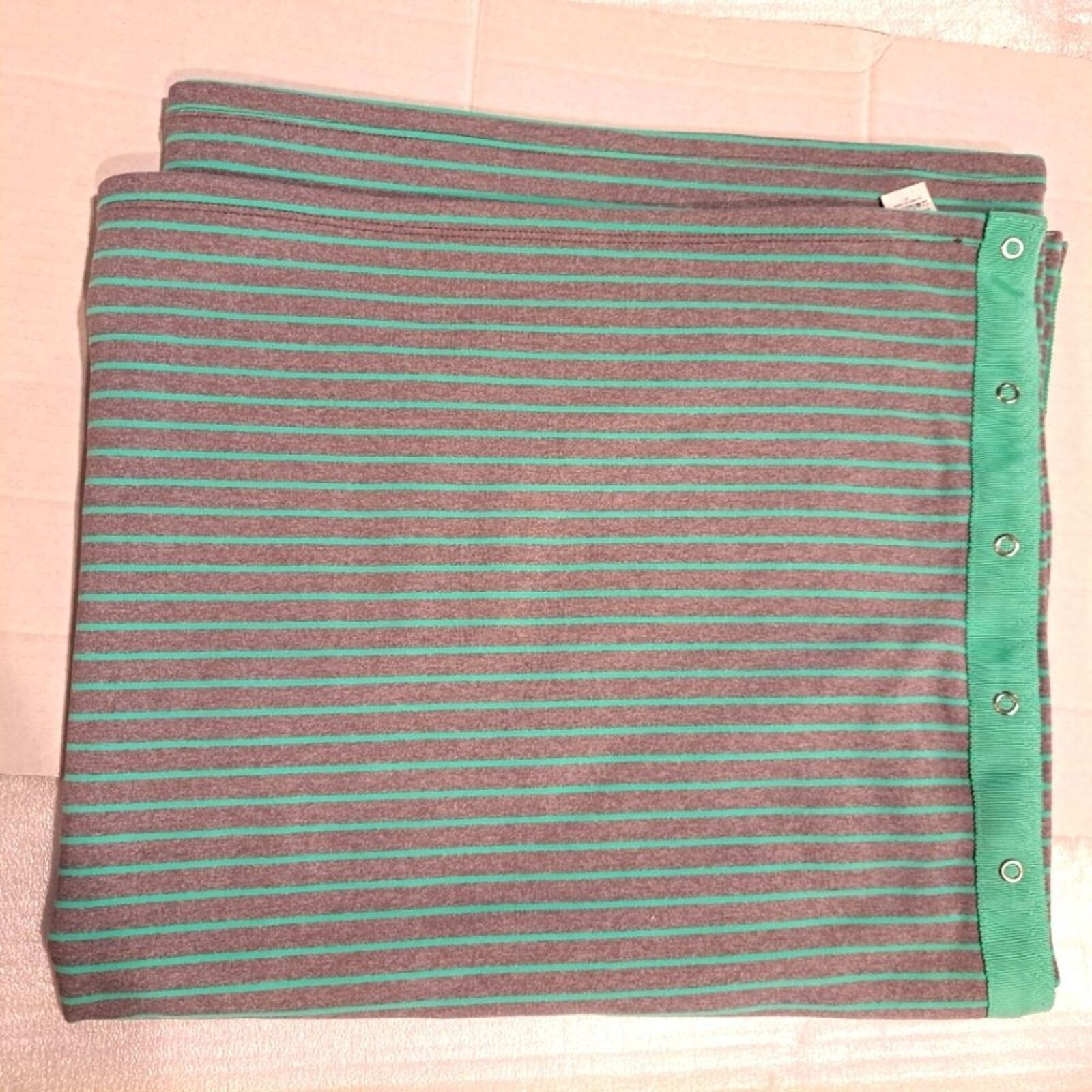 Lululemon Lululemon Vinyasa Scarf Wrap Gray Mint Green Stripes Snaps Size ONE SIZE - 4 Thumbnail
