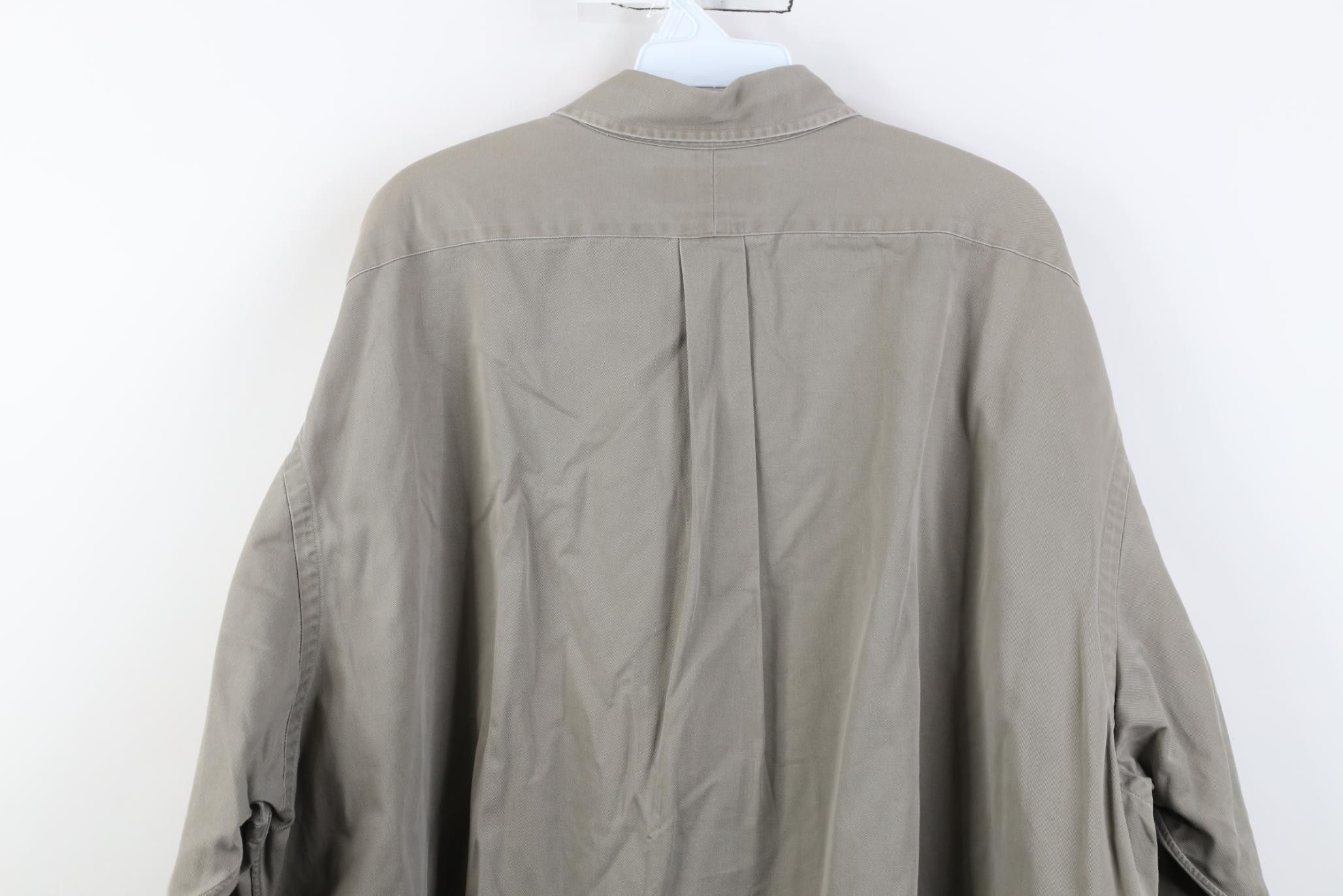 Polo Ralph Lauren Vintage 90s Ralph Lauren Button Down Shirt Gray Cotton Size US XXL / EU 58 / 5 - 10 Thumbnail