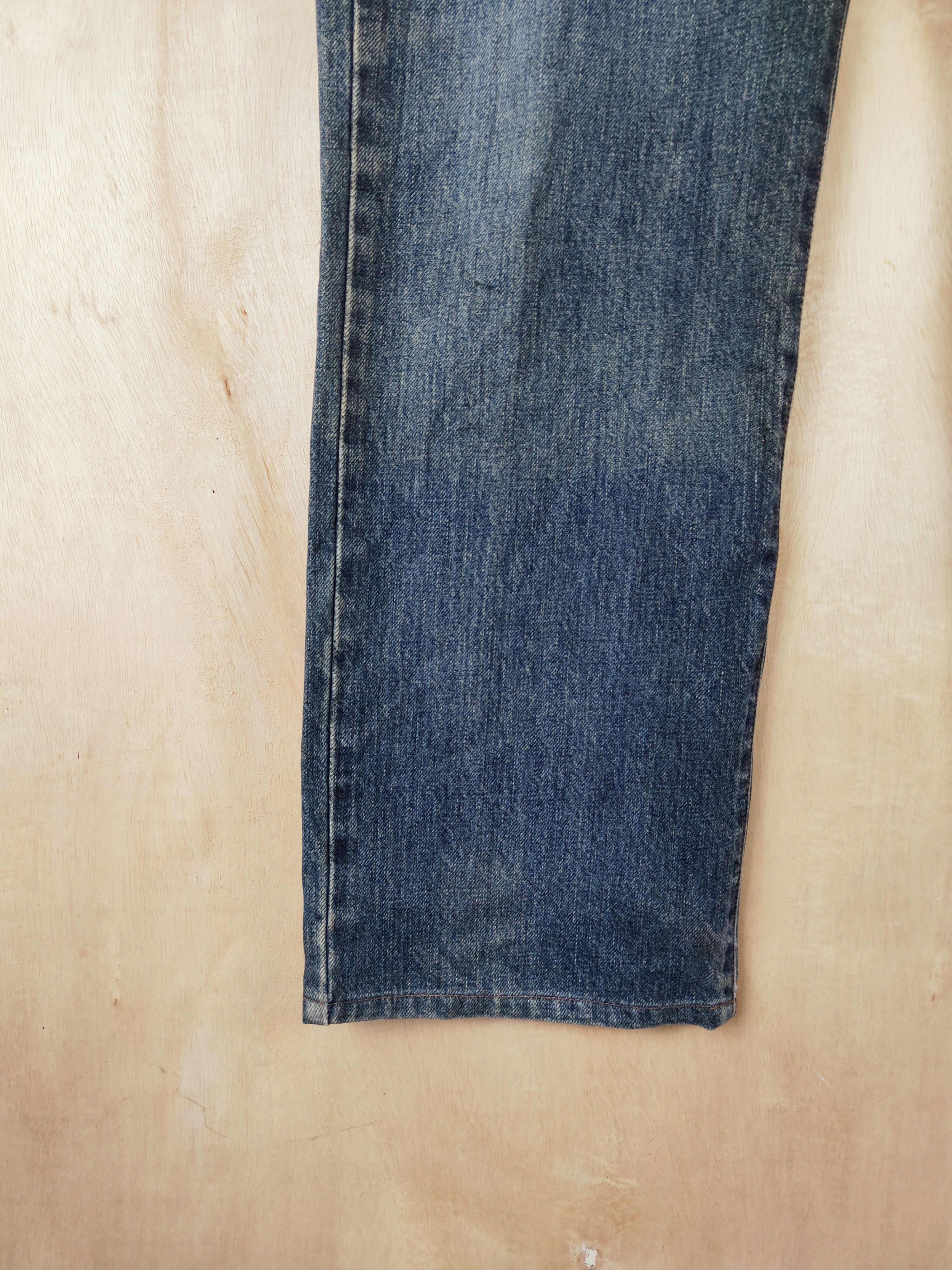 Edwin Edwin Dark Blue Faded Distressed Ripped Jeans #S2662 Size US 37 - 4 Thumbnail