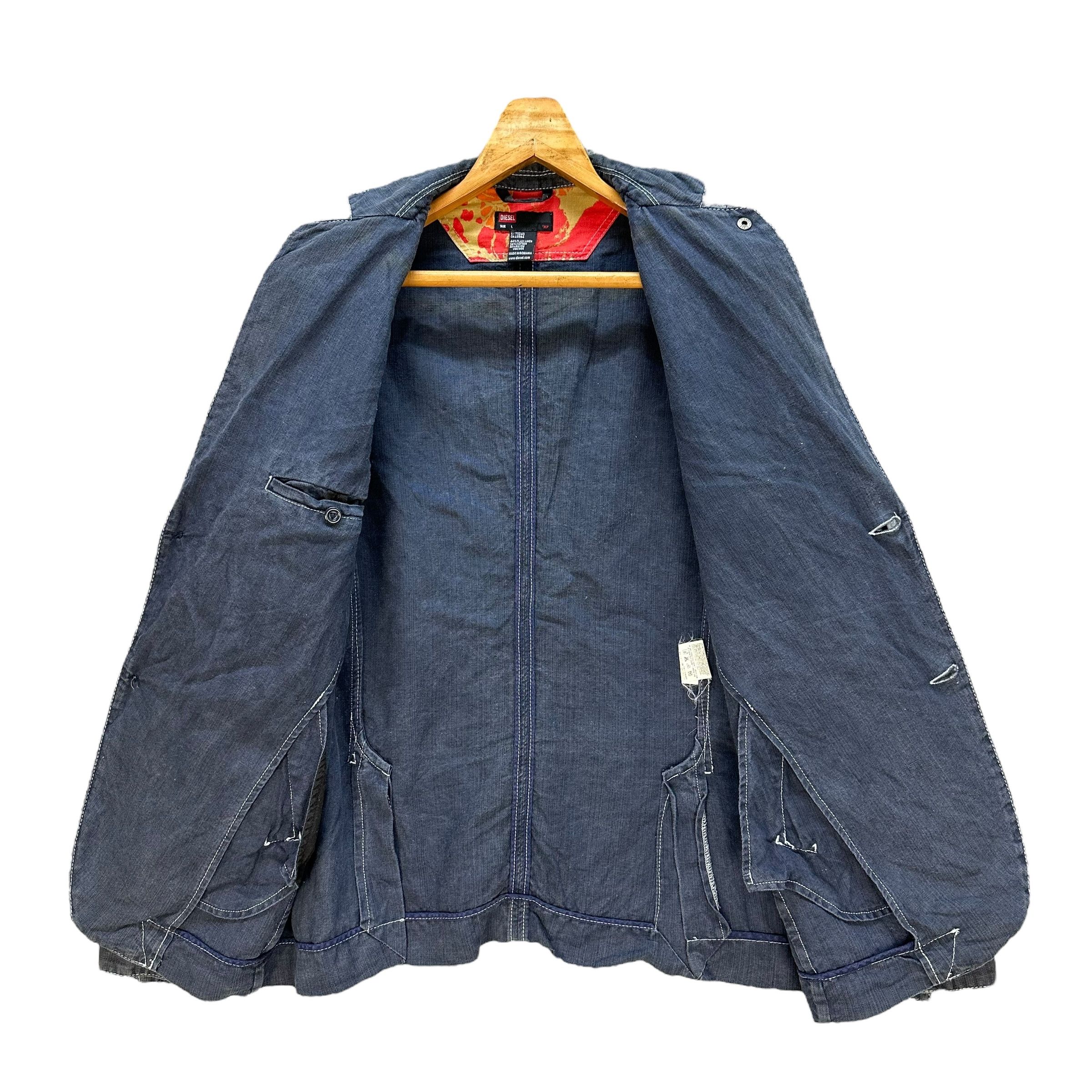 Diesel DIESEL Linen Cotton Rayon Casual Work Jacket #A55-1276 Size US L / EU 52-54 / 3 - 6 Thumbnail