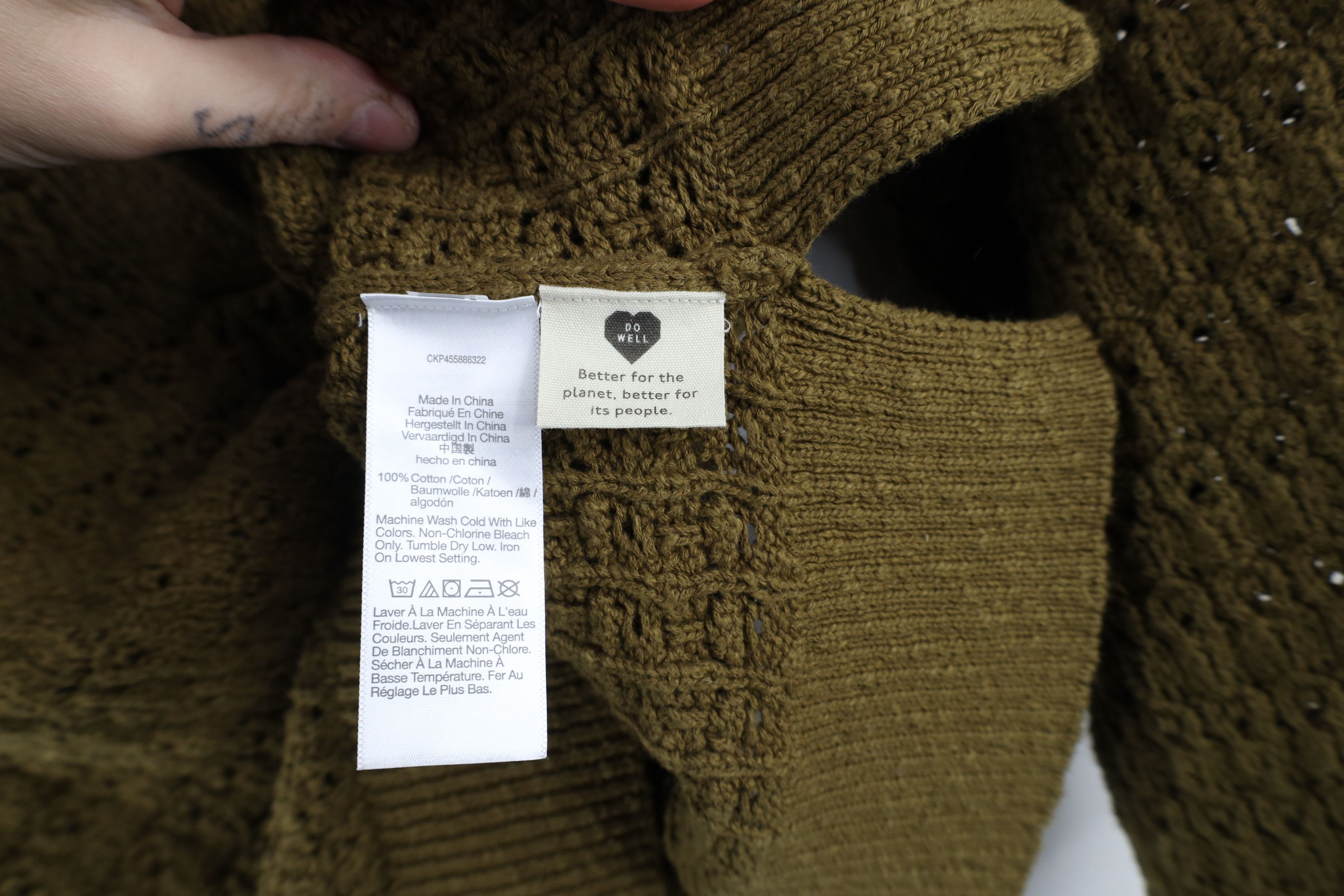 Madewell × Vintage Madewell Open Stitch Merino Wool Blend Knit Collared Sweater Size M / US 6-8 / IT 42-44 - 5 Thumbnail