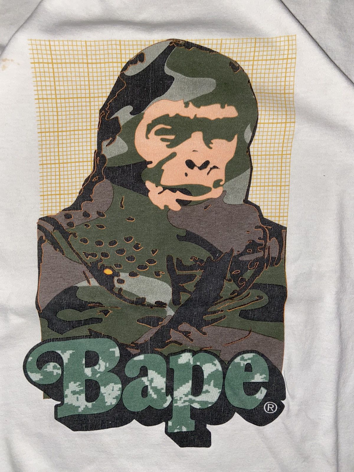 Bape × Vintage BAPE GRID SOLDIER TEE Size US S / EU 44-46 / 1 - 3 Thumbnail