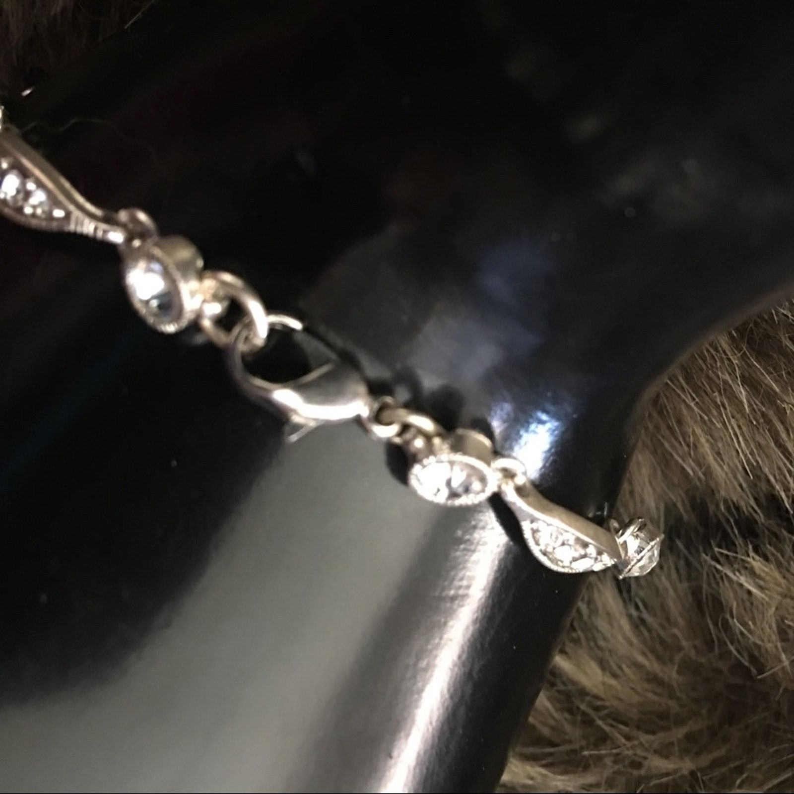 Jewelry Silver tone clear rhinestone bracelet 7.5” Size ONE SIZE - 7 Thumbnail