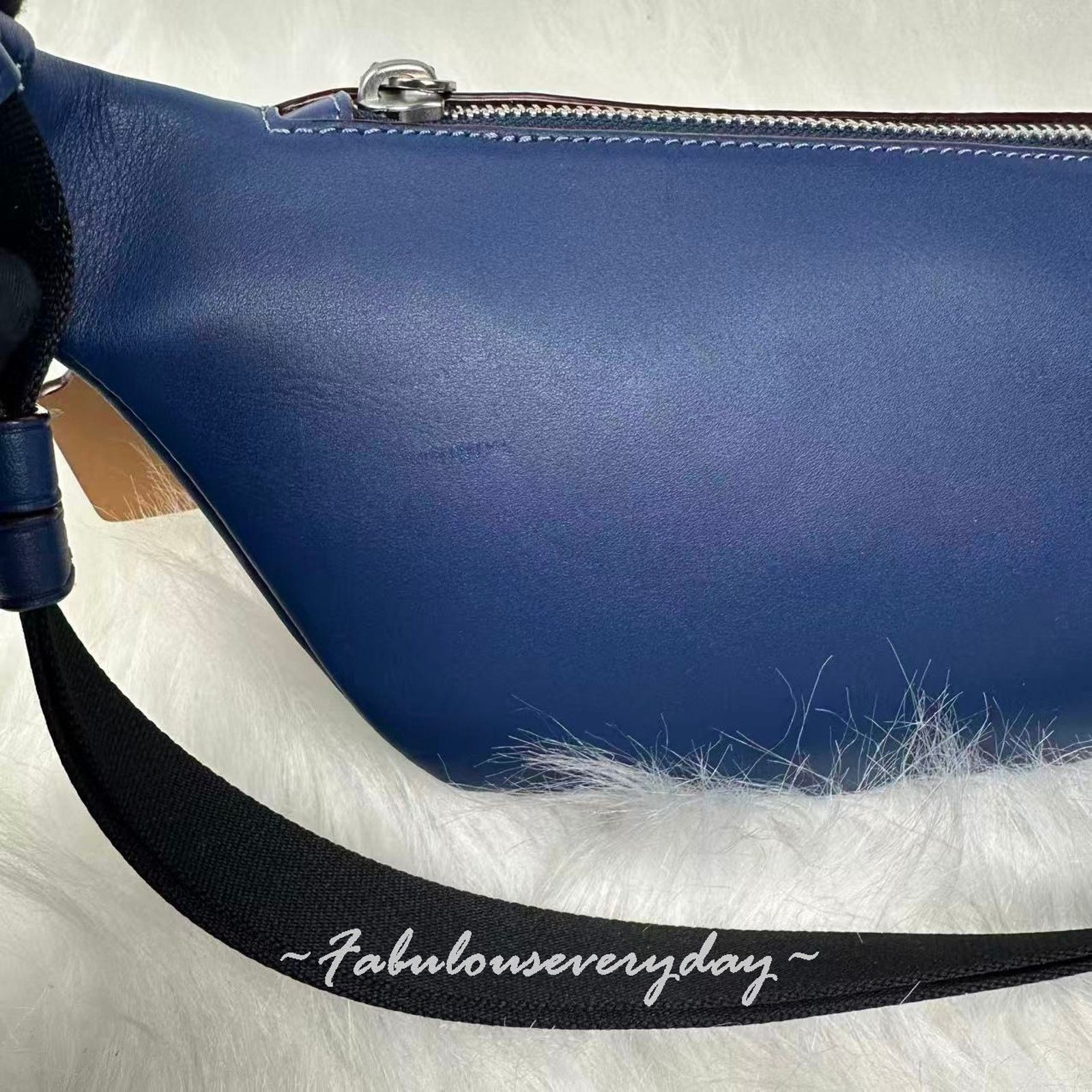 Coach Coach Men Warren Mini Belt Signature Denim Silver/Deep Blue Size ONE SIZE - 2 Thumbnail