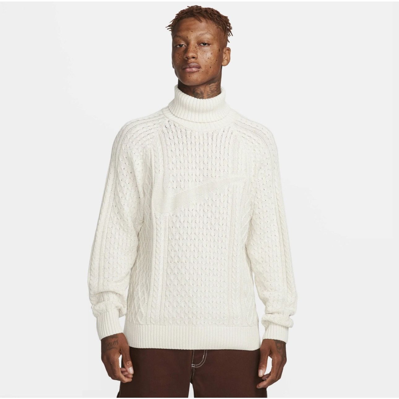 Nike NWT Nike Life Cable Knit Turtleneck Sweater Mens Size M Size US M / EU 48-50 / 2 - 1 Thumbnail