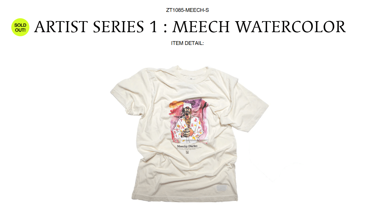 Flatbush Zombies Artist Series 1 : Meechy Darko - Flatbush Zombies Tee (New) Size US L / EU 52-54 / 3 - 2 Thumbnail