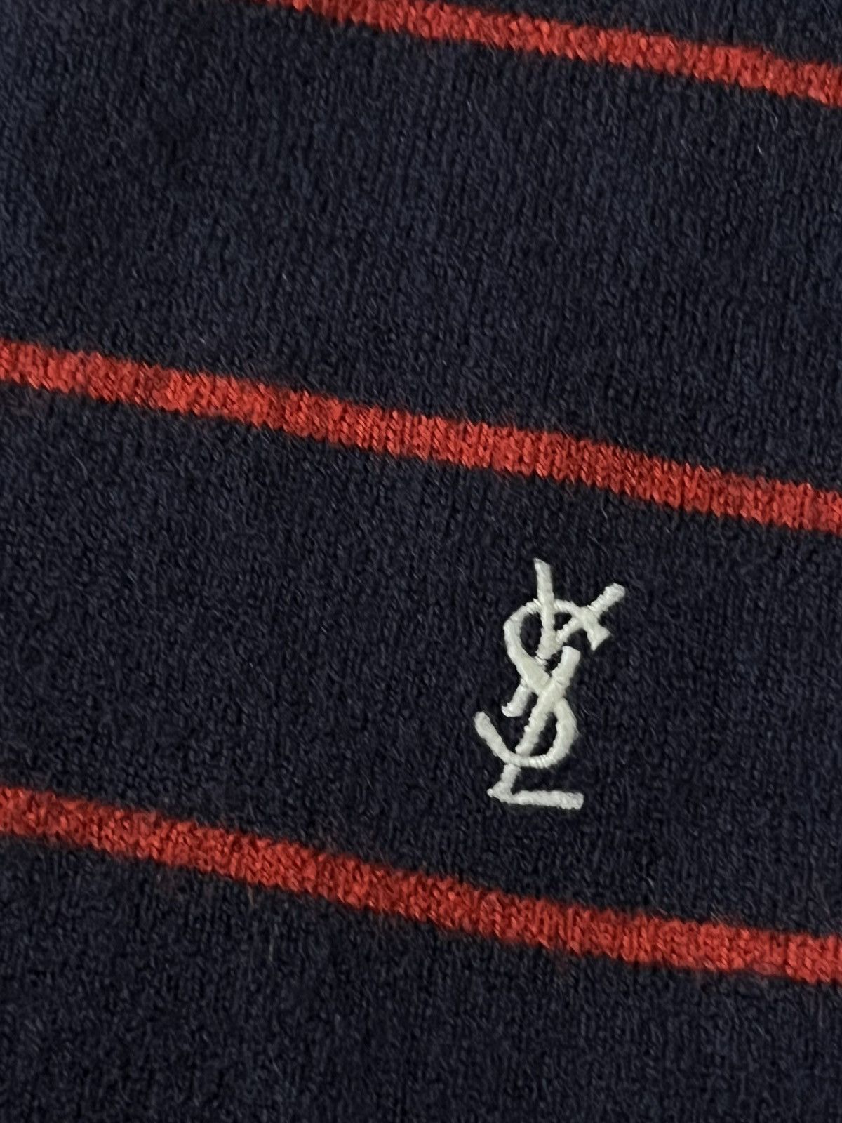 Yves Saint Laurent ‼️Vintage YSL YvesSaintLaurent Wool Knit Logo Sweater ‼️ Size US M / EU 48-50 / 2 - 14 Thumbnail
