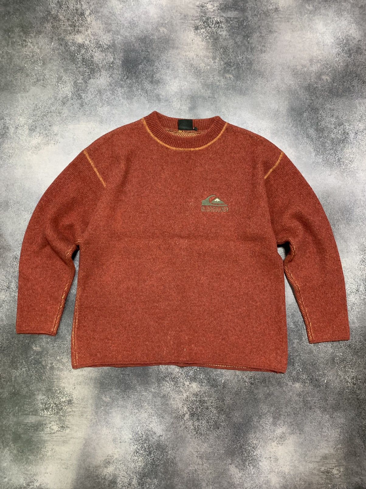 Quiksilver × Vintage Rare🍊 Vintage 90 s Quiksilver Embroidered Logo Sweatshirt Size US M / EU 48-50 / 2 - 3 Thumbnail