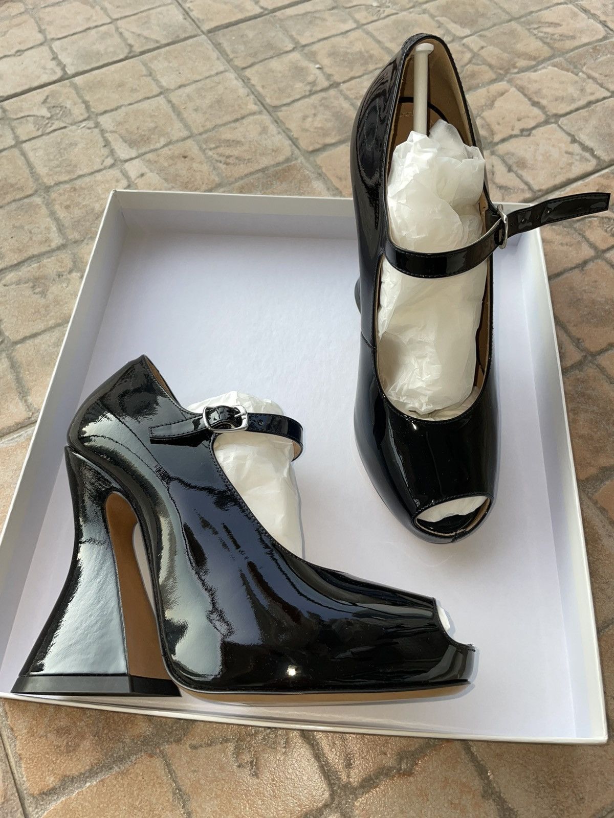 Maison Margiela Margiela Runway patent platform heel Size US 7 / IT 37 - 3 Thumbnail