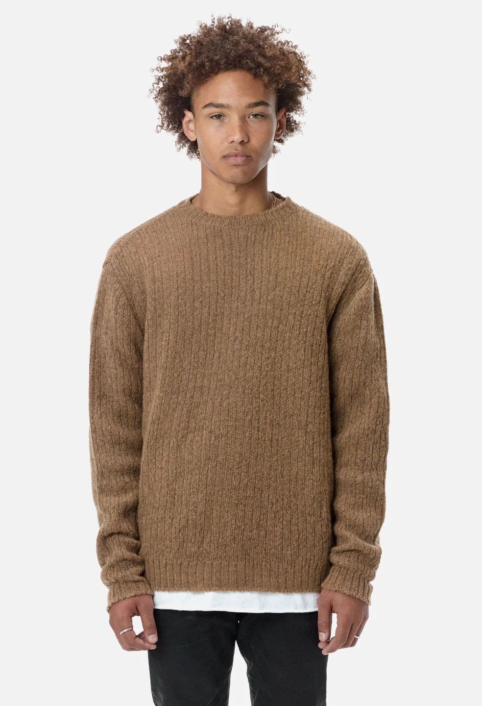 John Elliott Foggy Wool Cashmere Crew / Saddle Size US L / EU 52-54 / 3 - 2 Thumbnail