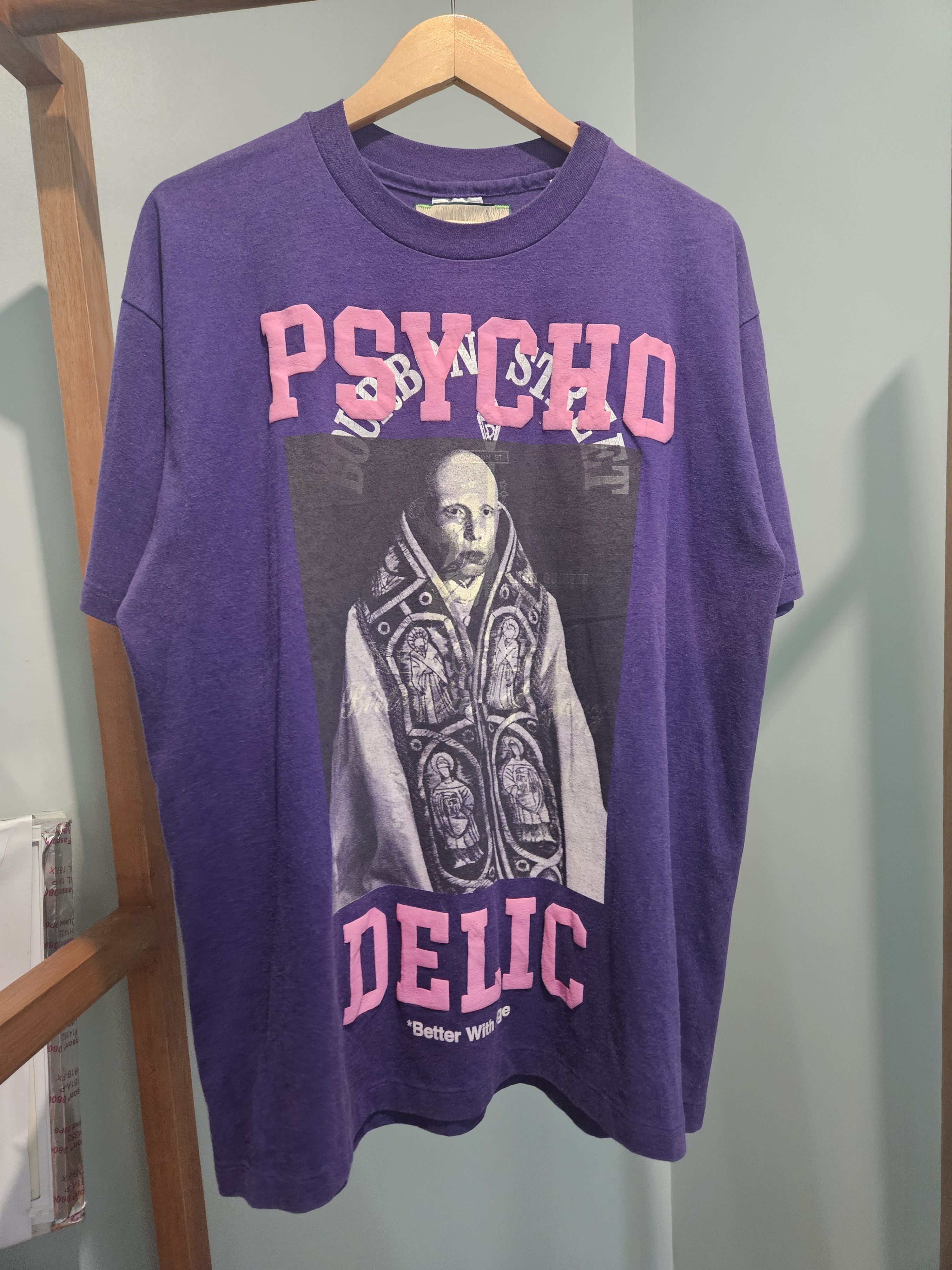 Psychodelic Purple Vintage Overlay T Shirt