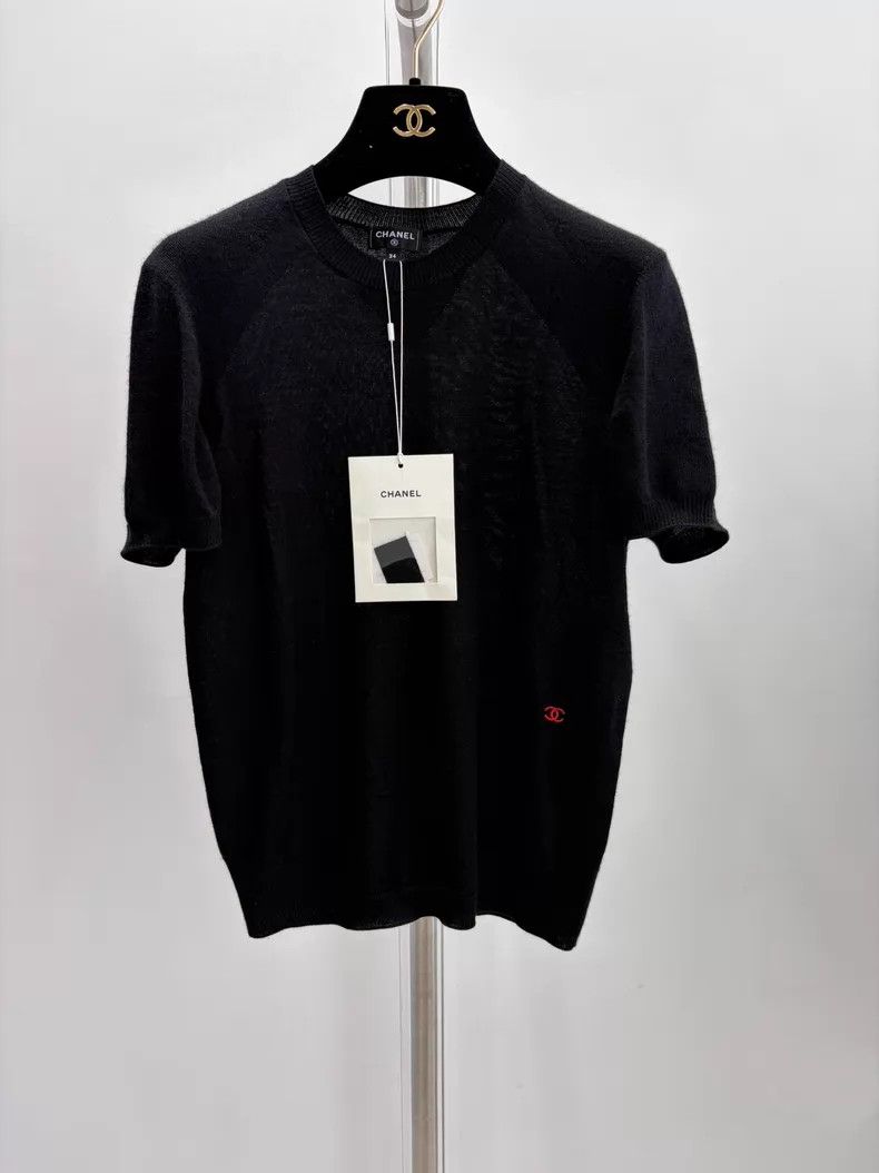 Chanel Chanel New black knitted short sleeves Size XXS / US 00 / IT 34 - 1 Thumbnail