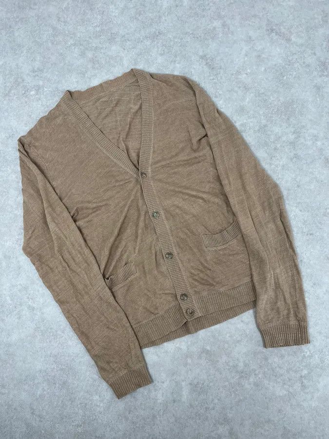 Dolce & Gabbana 2010s Dolce & Gabbana Beige Minimalist Cardigan Sweater Size US M / EU 48-50 / 2 - 4 Thumbnail