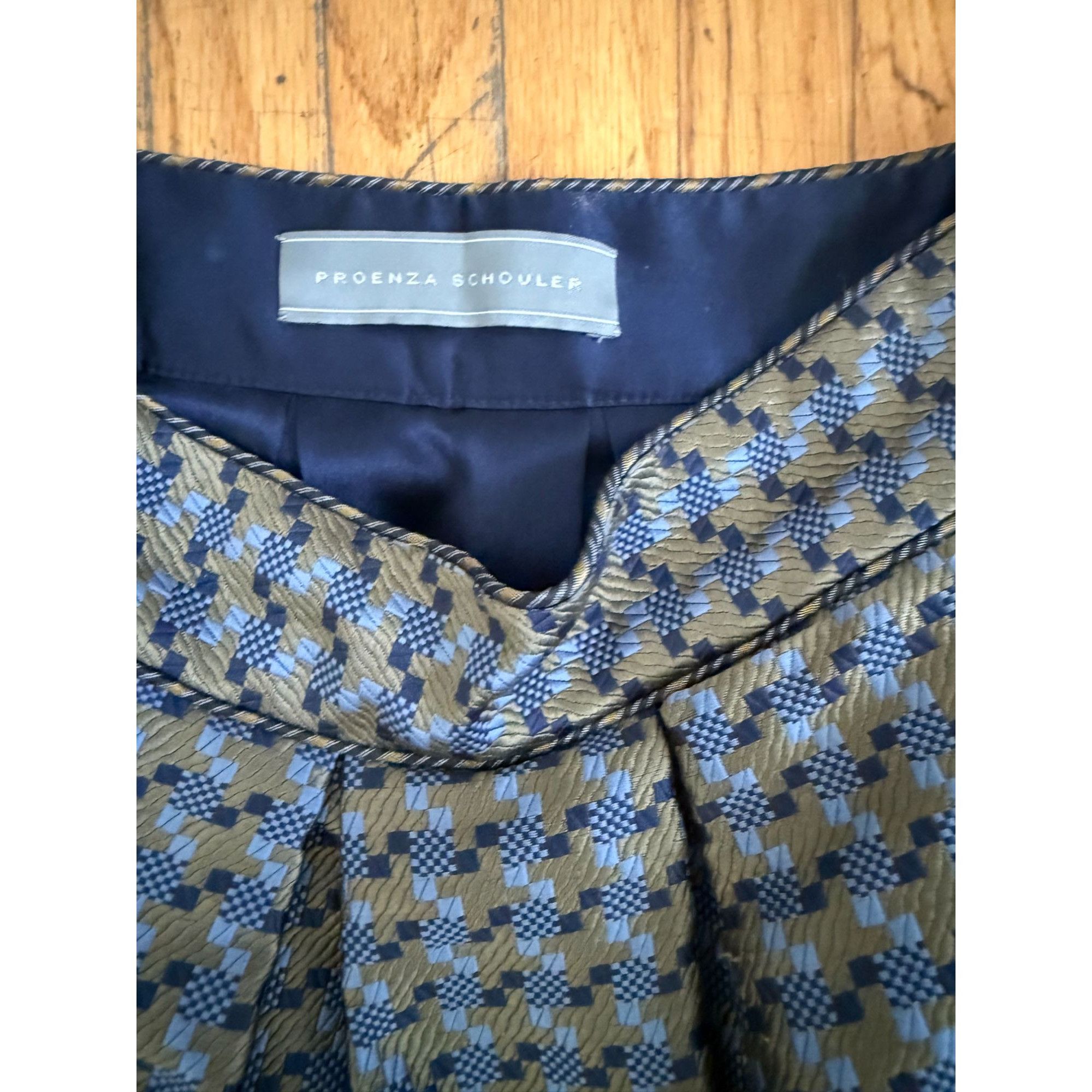 Proenza Schouler Proenza Schouler AW2005 Silk Brocade Box Pleat Skirt – Size Size 25" / US 0 / IT 36 - 4 Thumbnail