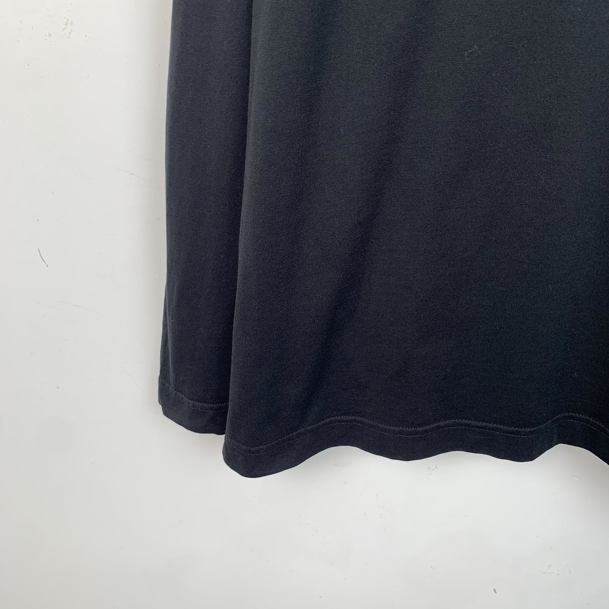 Fendi Fendi Black Long Sleeve Cotton T-Shirt With Brown Logo Tape Size US XXL / EU 58 / 5 - 6 Thumbnail