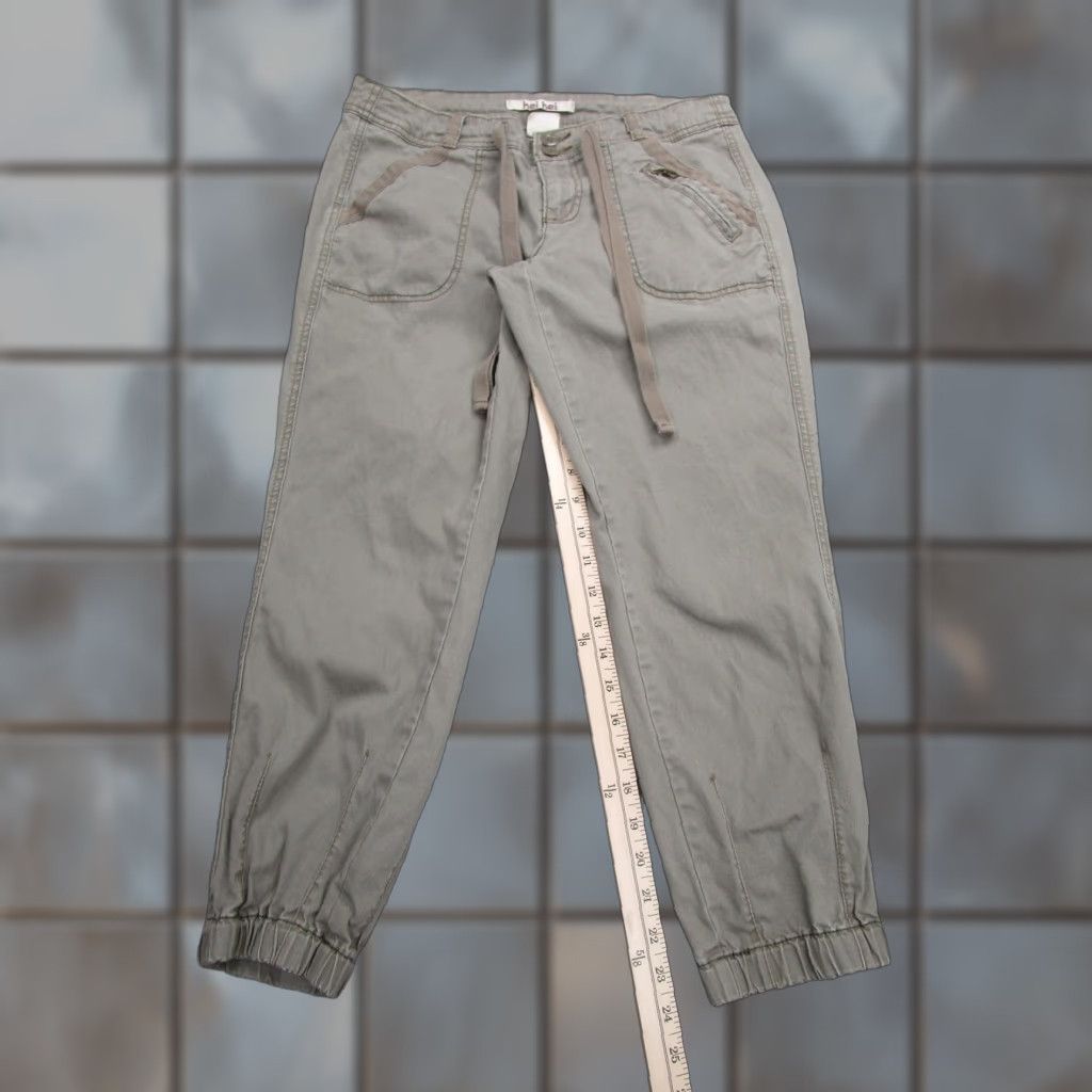 Olive VINTAGE Hei Hei Cargo Jogger Pants Womens 6 Olive Green Tapered Cuffed Casual Size 28" / US 6 / IT 42 - 1 Thumbnail