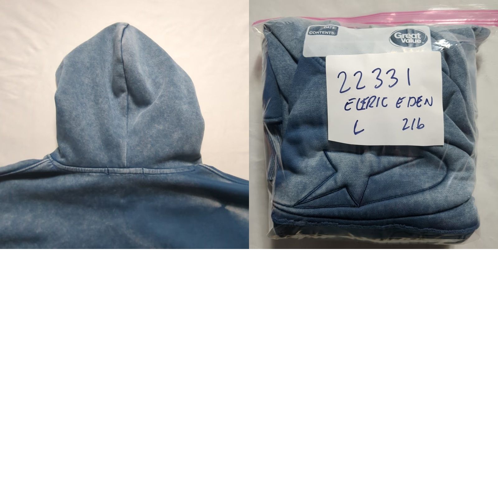 Vintage Aelfric Eden Hoodie Sweatshirt Blue Embossed Logo Kangaroo Pocket L Regular Mens Size US L / EU 52-54 / 3 - 9 Thumbnail