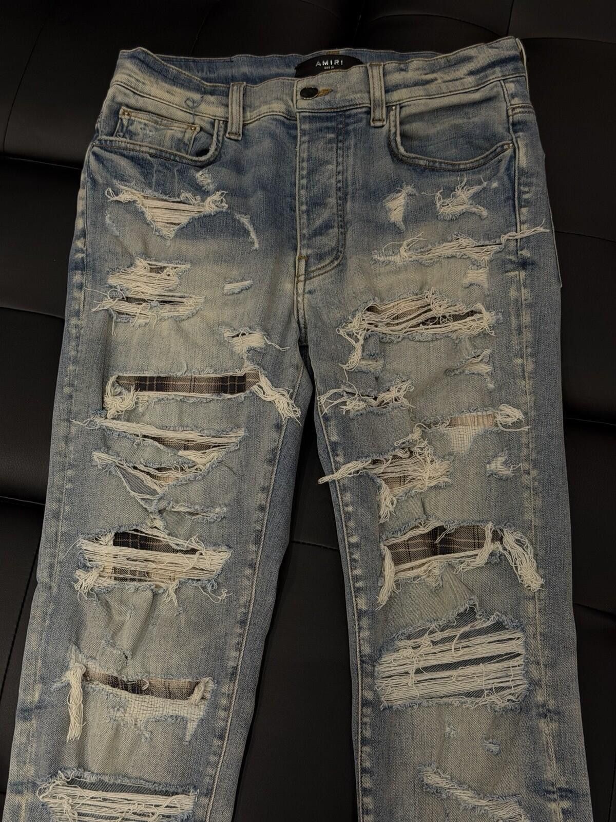Amiri Size 31 - Amiri Blue Thrasher Jeans 100% Authentic Size US 31 - 3 Thumbnail