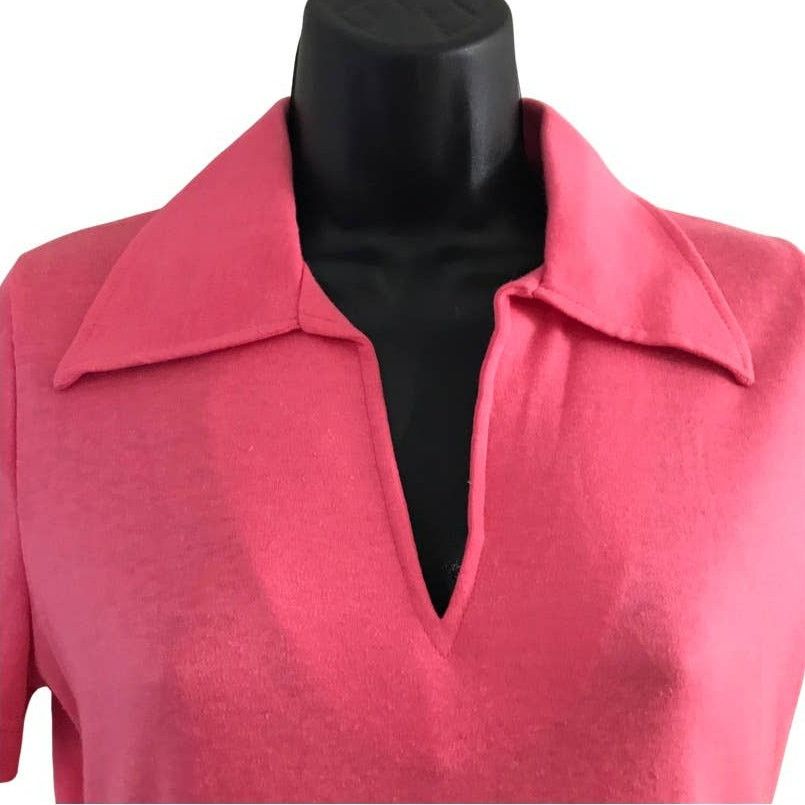 Vintage Vintage 70s Medium Short Sleeve Hot Pink Polo Size M / US 6-8 / IT 42-44 - 2 Thumbnail