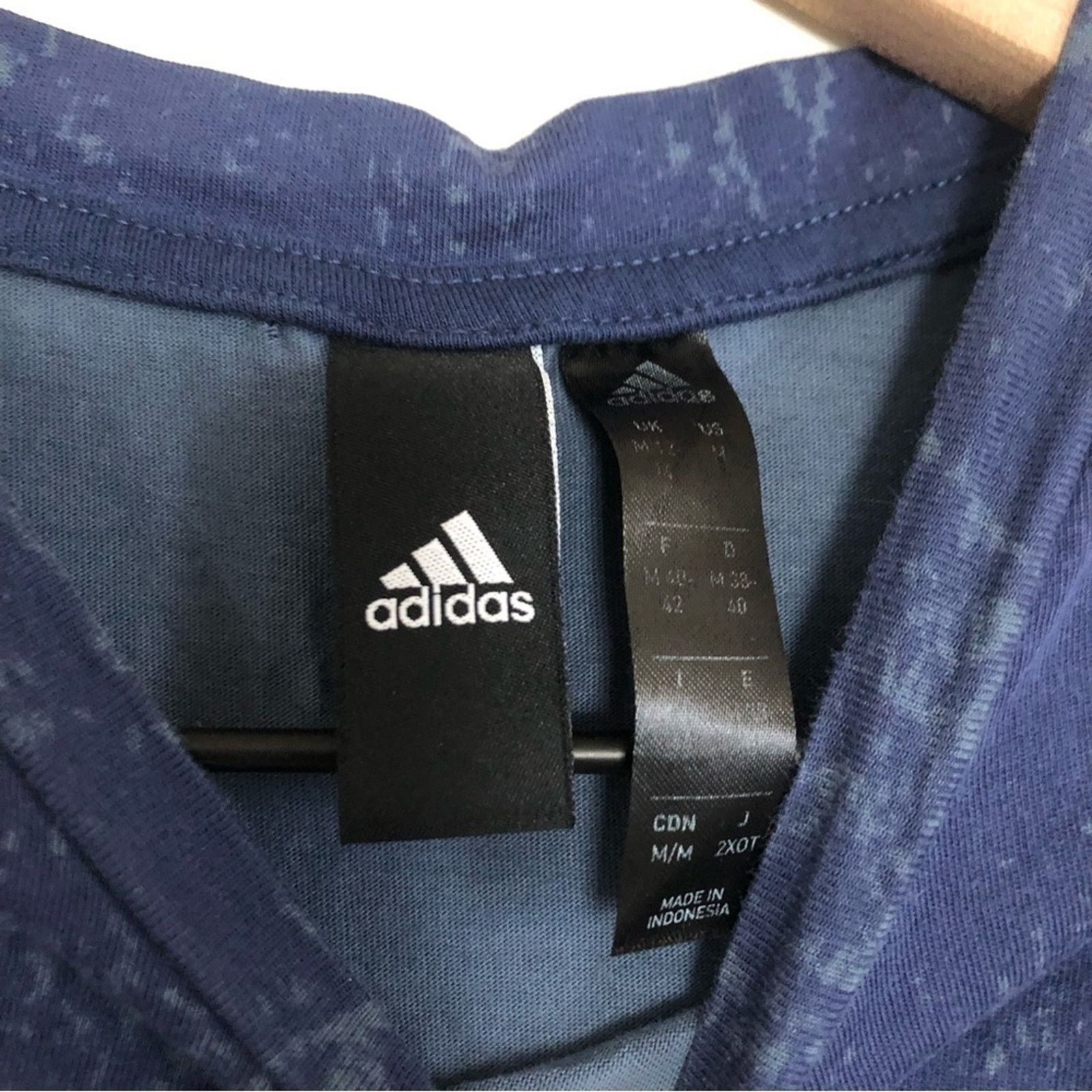 Adidas Adidas Navy Blue Cropped Drop Armhole Muscle Tank Top Size M / US 6-8 / IT 42-44 - 5 Thumbnail