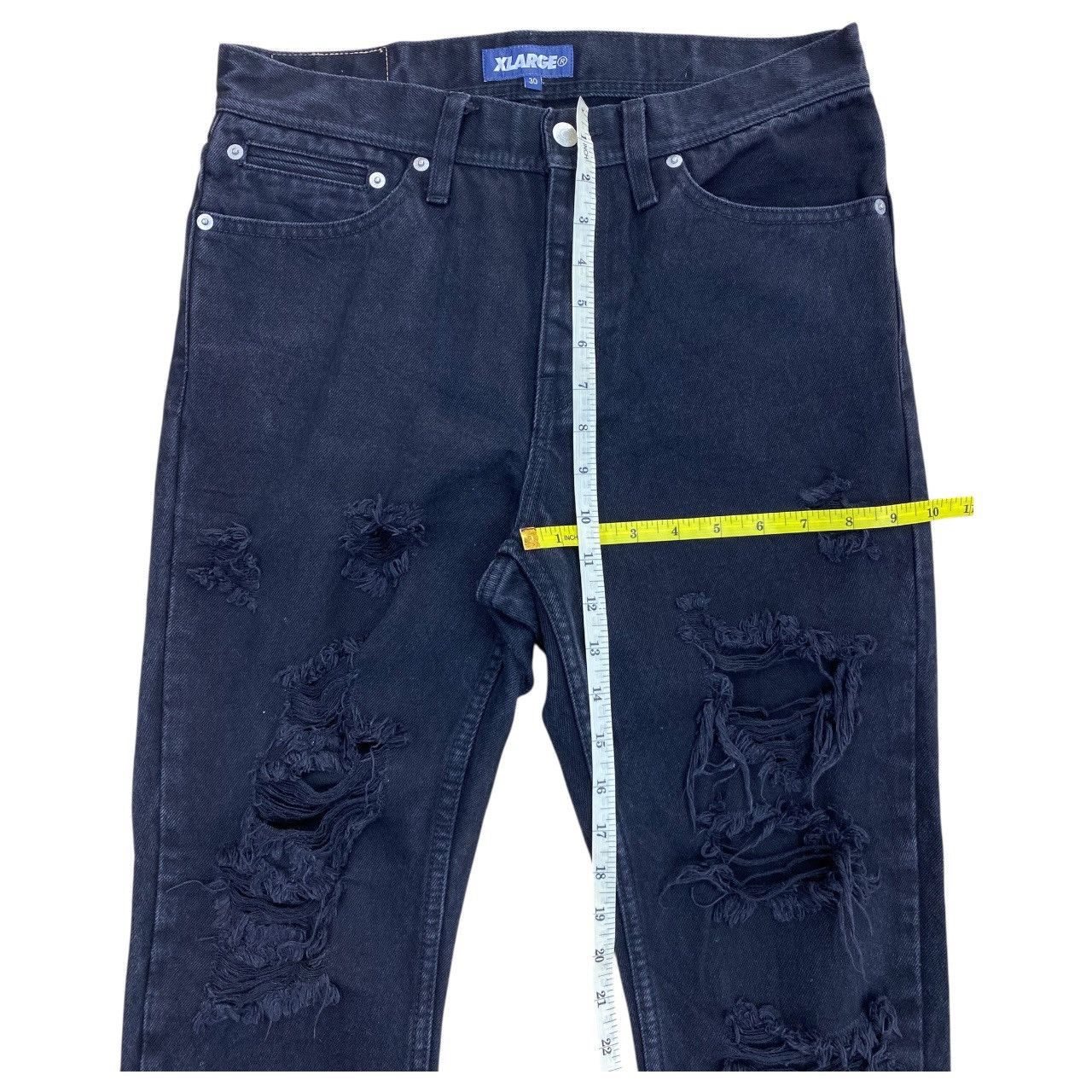 Xlarge Black Japanese X-Large Distress Style Jeans Size US 31 - 9 Thumbnail
