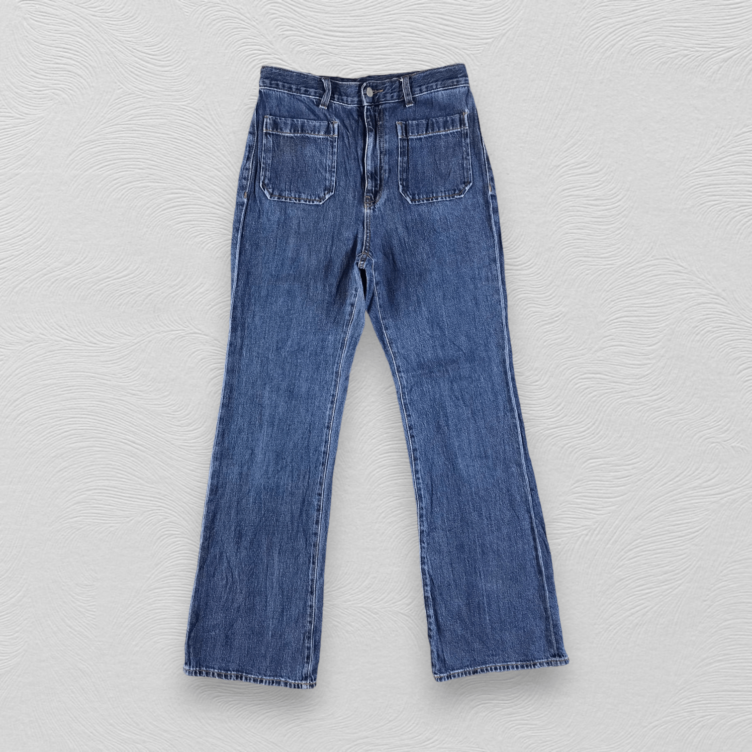 Japanese Brand Japanese Brand GU Bush Pants Jeans Flare Denim KJ1703 Size US 30 / EU 46 - 1 Thumbnail