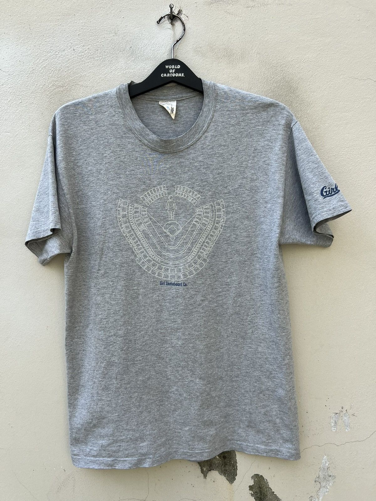Girl Skateboards Vintage 90s Girl Skateboard Grey t shirt Size US M / EU 48-50 / 2 - 5 Thumbnail