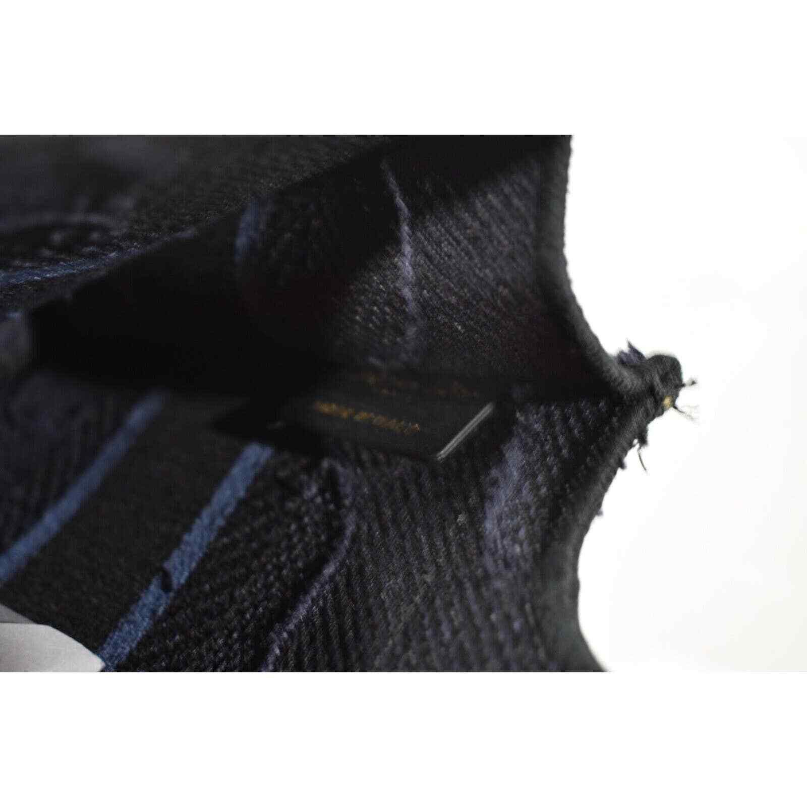 Dior Christian Dior Blue Frayed Mini Book Tote Top Handle Bag Size ONE SIZE - 9 Thumbnail