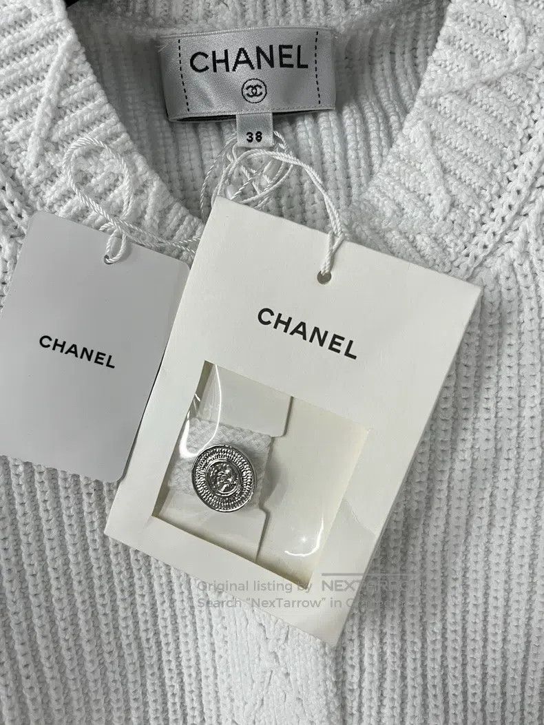 Chanel Chanel 25P white knitted cardigan coat Size XS / US 0-2 / IT 36-38 - 4 Thumbnail