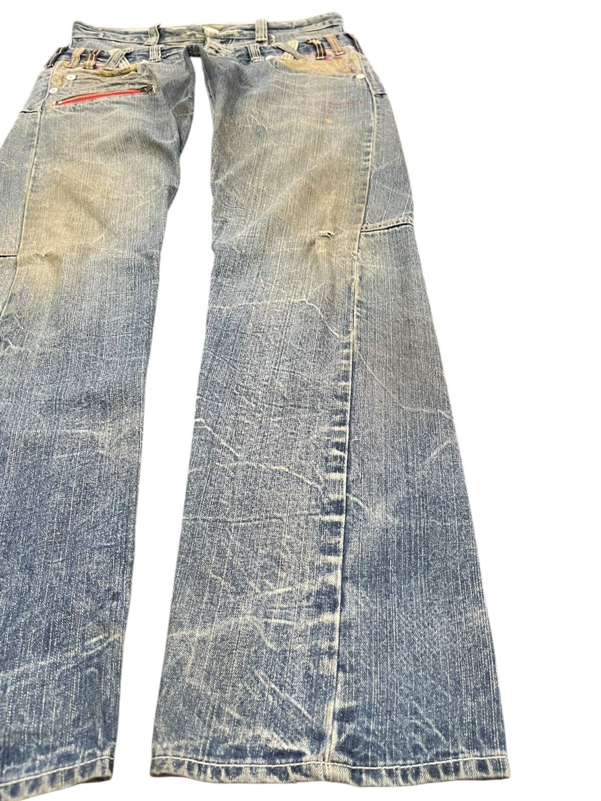 Takashi Murakami Vintage Double Focus Double Waist Twisted Leg Denim Size US 33 - 6 Thumbnail