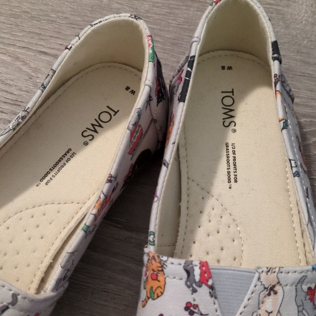 Toms Toms Belmont Light Grey Holiday Cats Slip On Shoes Size 8 Size US 8 / IT 38 - 4 Thumbnail