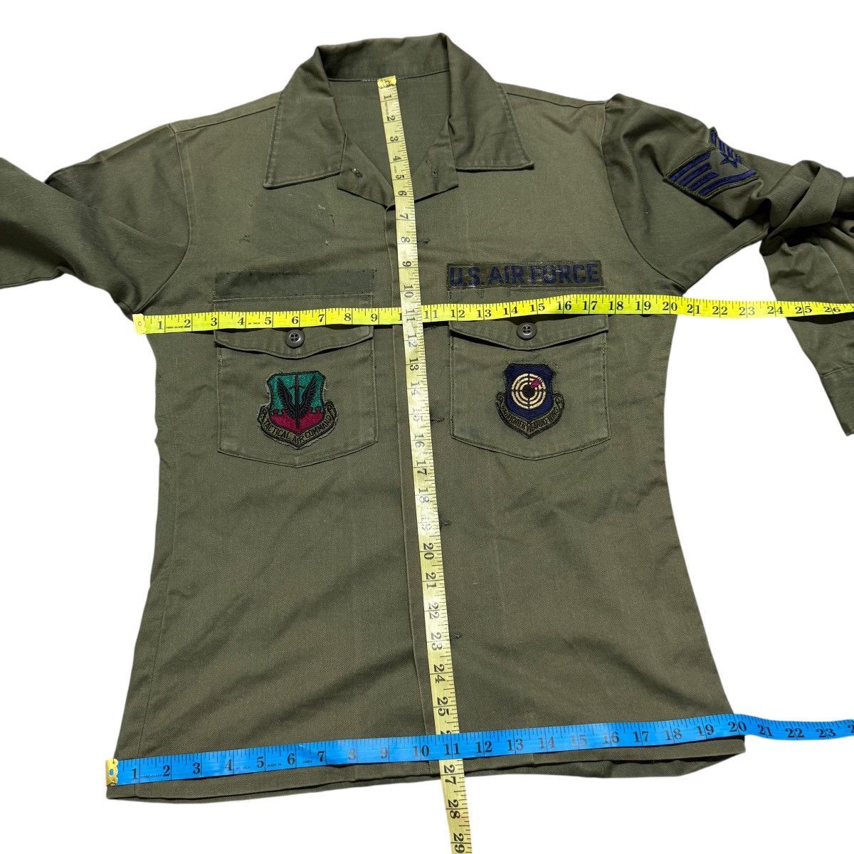 Vintage Vintage OG107 Fatigue Shirt Us Airforce Vietnam War Size US M / EU 48-50 / 2 - 15 Thumbnail