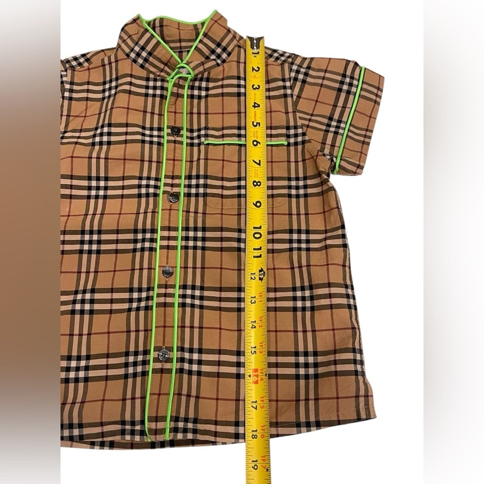 Burberry BURBERRY Fluo piping short sleeve shirt size:8Y Size ONE SIZE - 7 Thumbnail