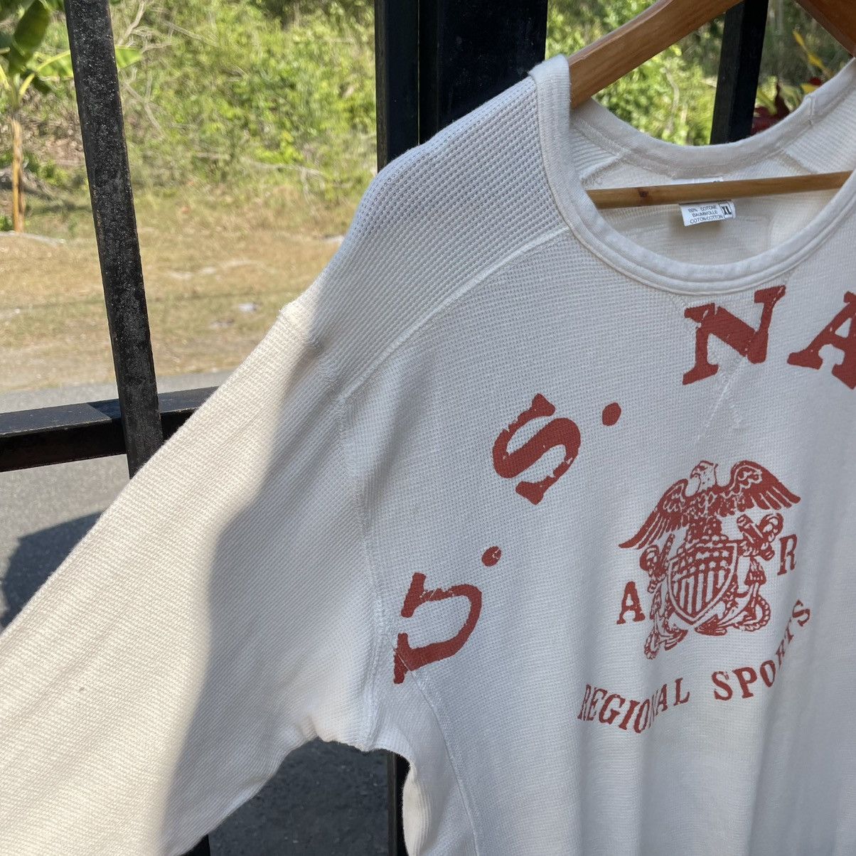 Avirex 🔥Vintage Avirex US NAVY Big Logo Long Sleeves Waffle Tee Size US L / EU 52-54 / 3 - 6 Thumbnail