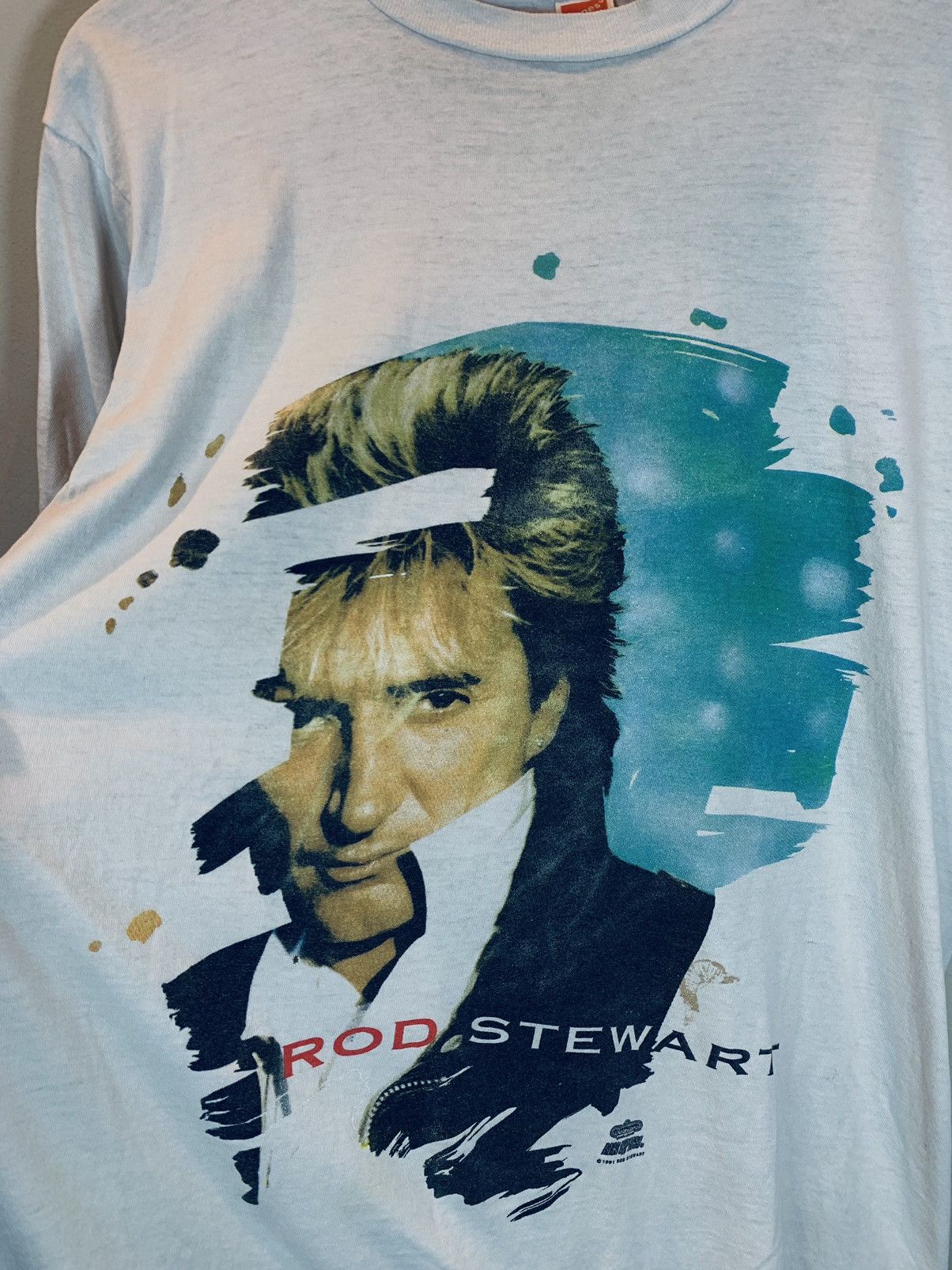 Band Tees × Vintage RARE Vintage 1991 Rod Stewart Vagabond Tour Winterland Shirt Size US L / EU 52-54 / 3 - 3 Thumbnail